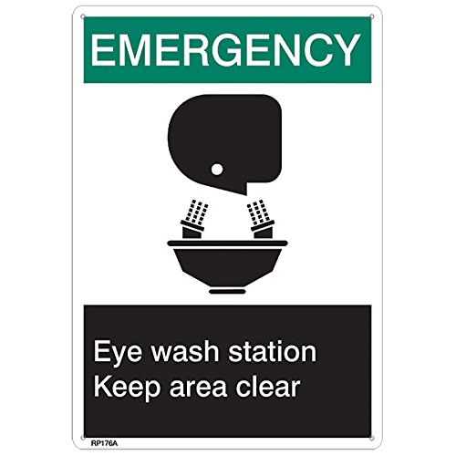 ANSI Z535 Compliant Rigid Plastic Emergency Eye Wash Station - 7