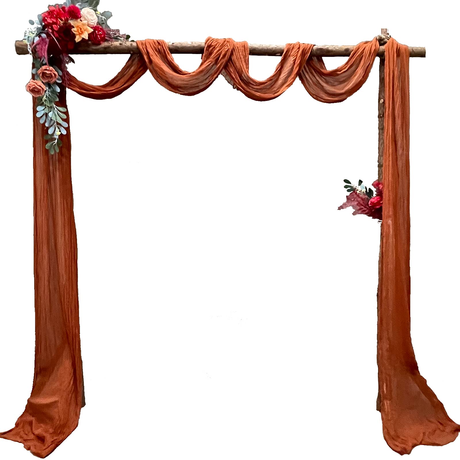 EHLDekol Cheesecloth Gauze Table Runner - 14ft Terracotta Wedding Decor, Arch Draping & Event Centerpiece for Bridal Showers, Parties & Boho Home Decor