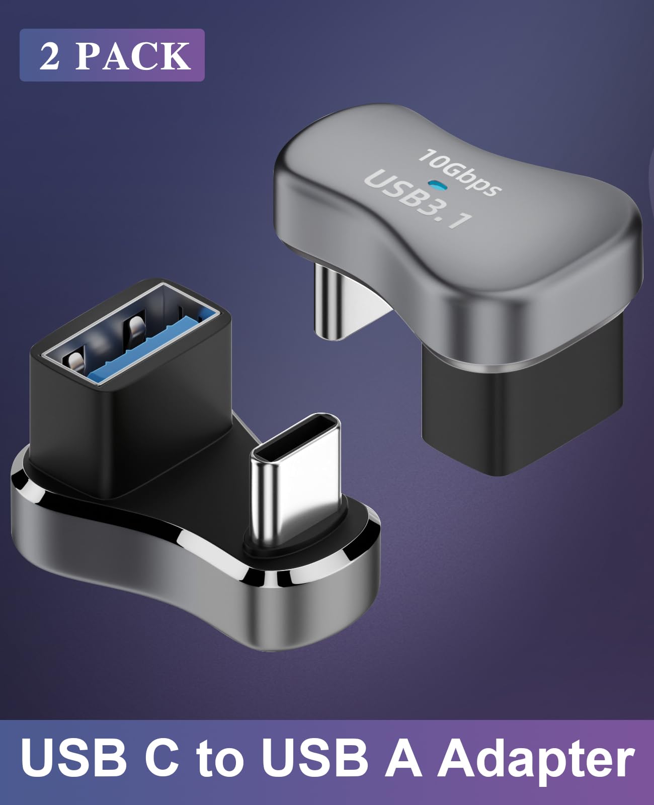Duttek U-Shape USB C to USB 3.1 Adapter 10Gbps - for Steam Deck, Laptops & Tablets