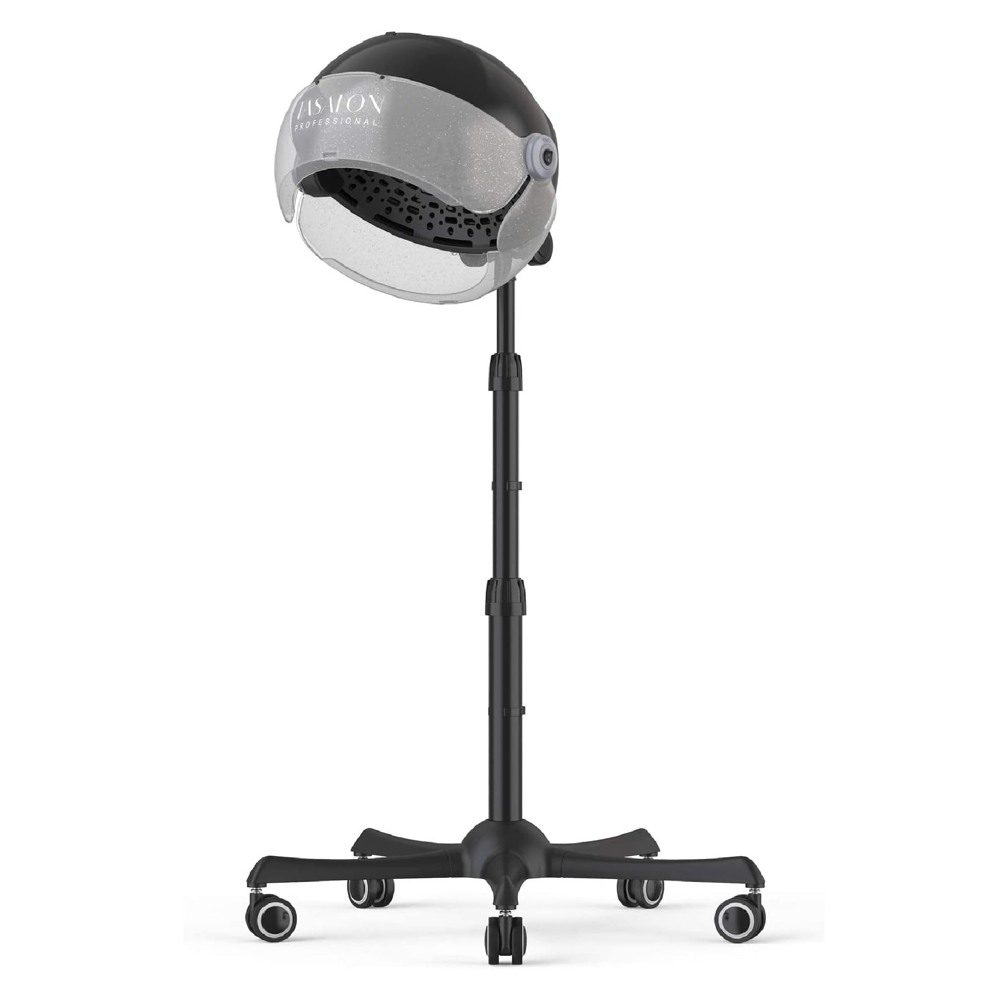TASALON 1875W Ionic Hooded Hair Dryer with 3 Heat Settings - Portable Salon Bonnet Hair Dryer for Home & Professional Use - Perfect for Curly Hair, Perms & Deep Conditioning Treatments