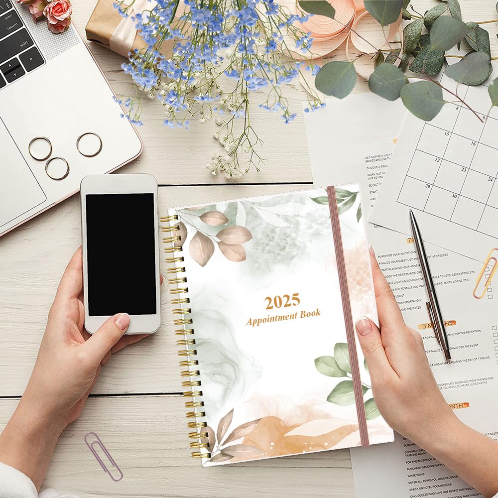 2025 Daily Planner with 30-Minute Time Slots - January to December 2025 Appointment Book, 6.4