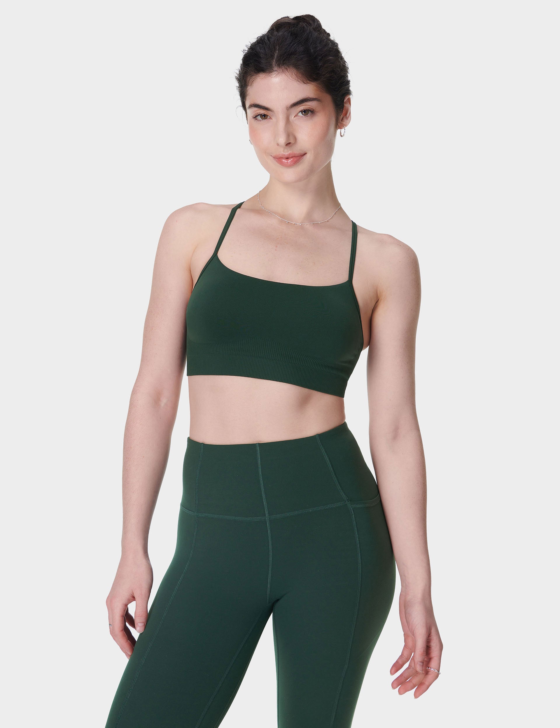 Spirit Restored Yoga Bra - Cedar Green | High Support Workout Top for Women | Perfect for Yoga, Pilates & Gym
