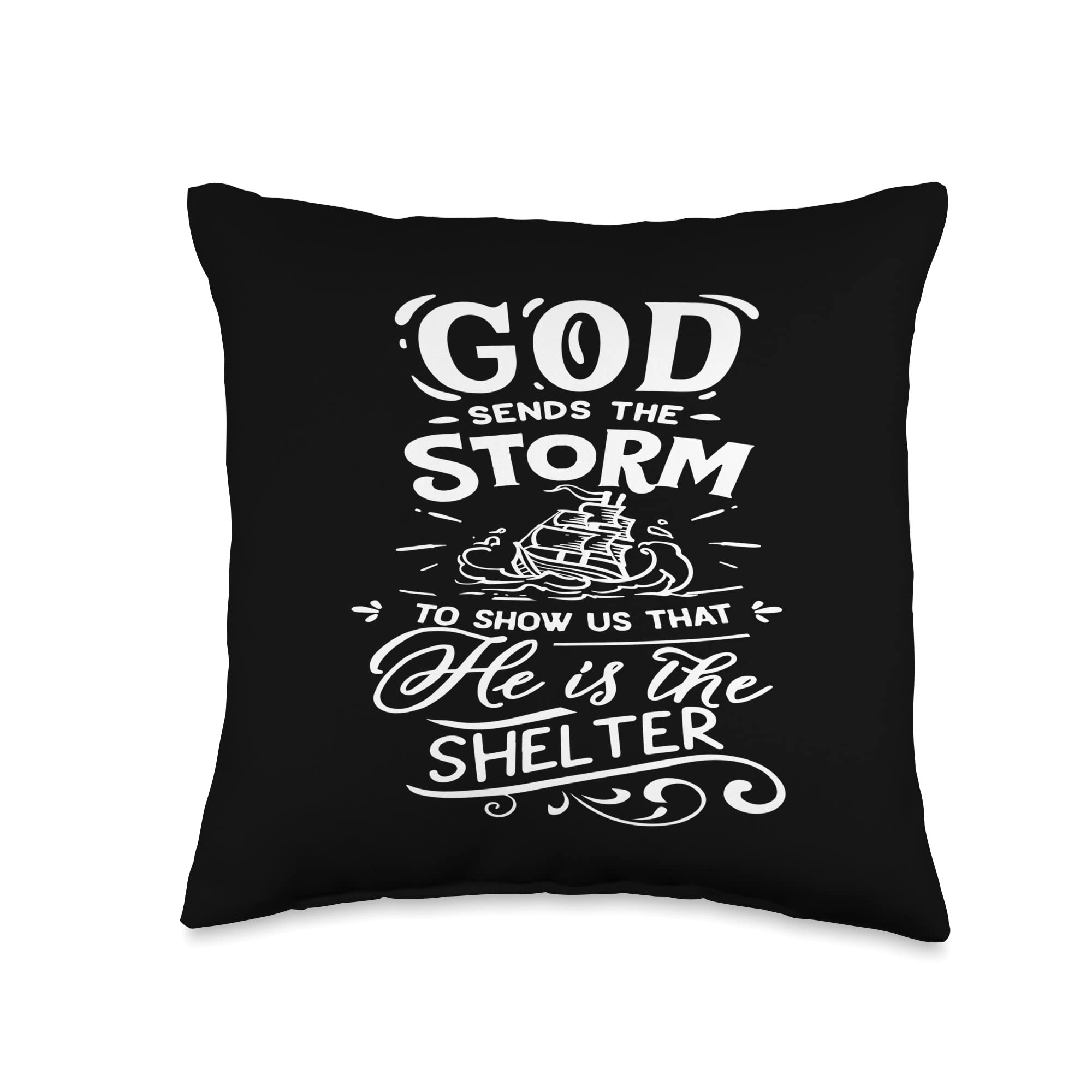 Jesus Throw Pillow 16x16 - Christian Gift for Home & Prayer
