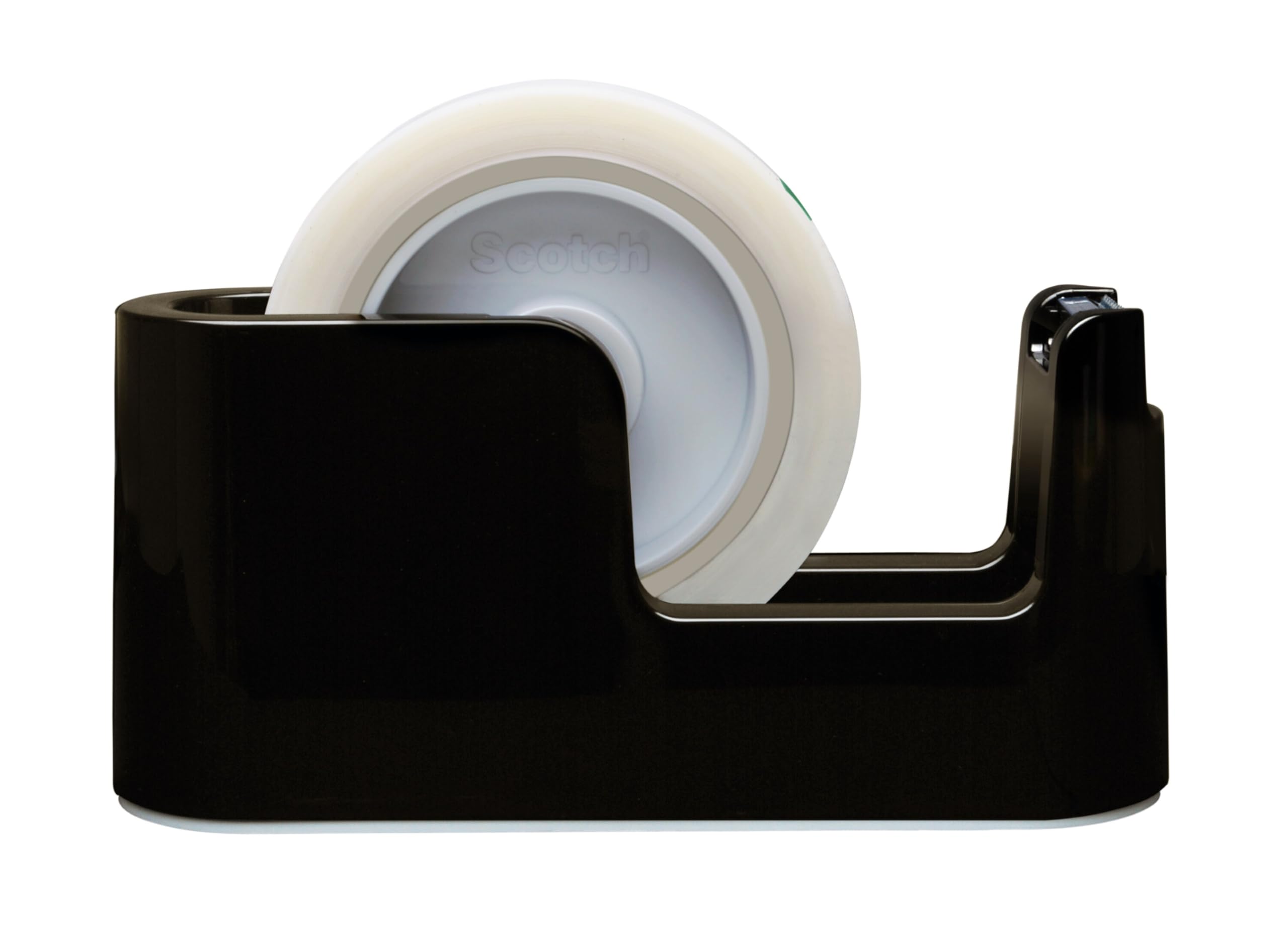 Scotch Deluxe Tape Dispenser - Heavy Duty Desktop Tape Gun with Smooth Cutting Edge, Black (C24) - Perfect for Office, Shipping, Packaging & Craft Projects