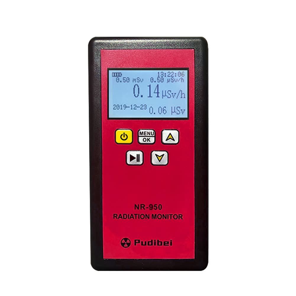 NR-950 Portable Nuclear Radiation Detector with LCD Display - Geiger Counter for Home & Emergency Use, Triple Alarm (Sound/Vibration/Light) | Radiation Tester for Household Safety, Travel, and Disaster Preparedness