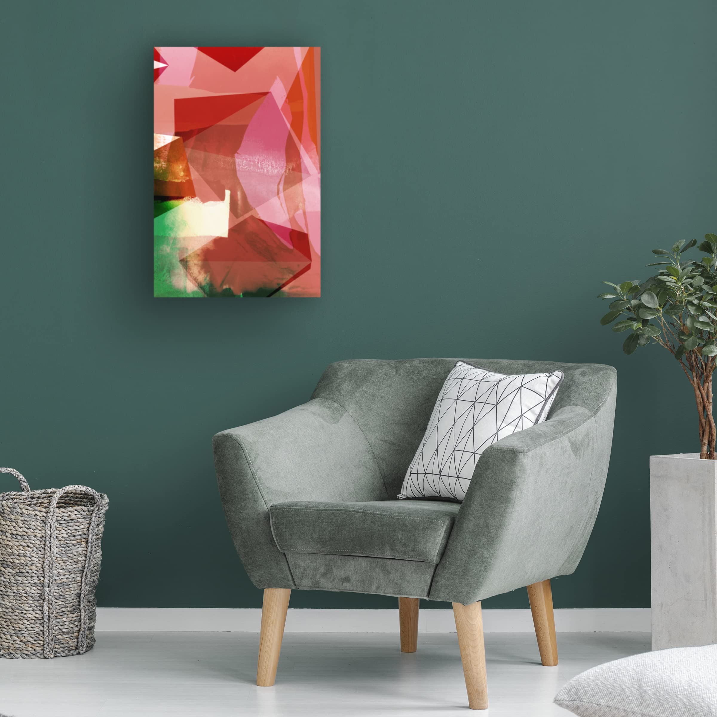 Trademark Fine Art 'Coral Shapes II' Canvas Wall Art by Sisa Jasper - Modern Abstract Ocean Painting for Living Room, Bedroom & Office Decor