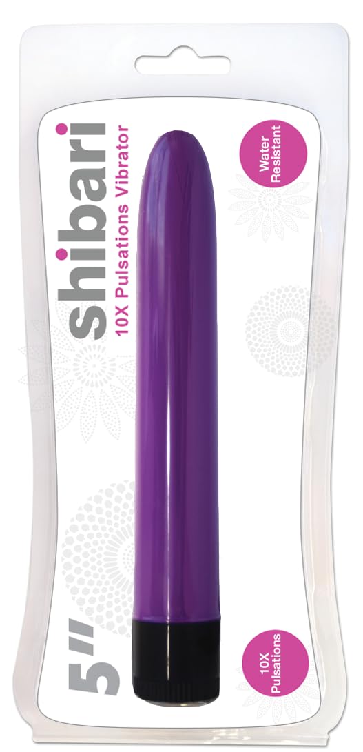 Shibari Classic Bullet Vibrator - 5 Inch Rechargeable Waterproof Vibrating Massager for Women, G-Spot & Clitoral Stimulation, ABS Plastic Body, Ultra Quiet & Powerful - Perfect for Solo Play, Couples & Travel (Purple)