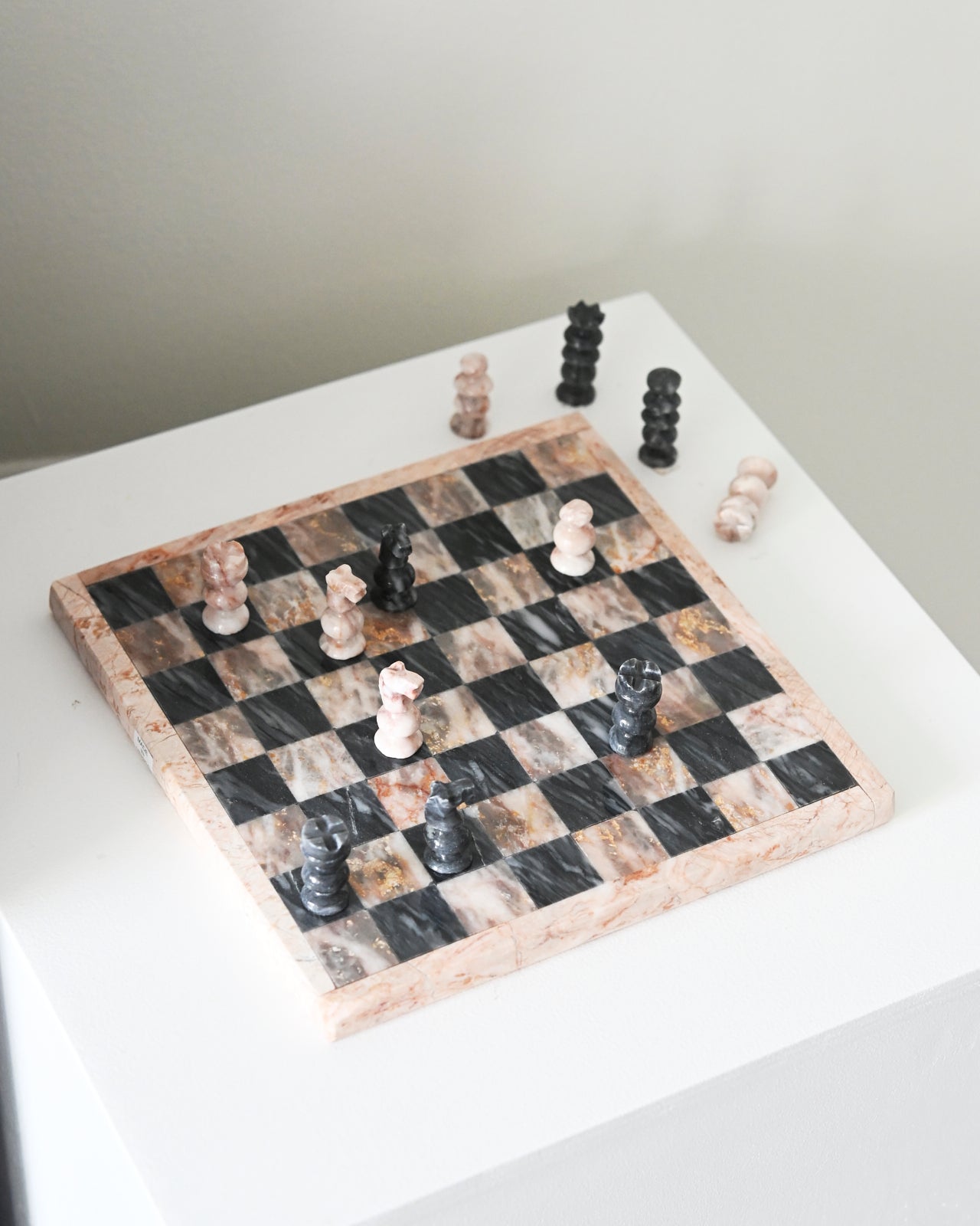 Premium Onyx & Marble Chess Set - Handcrafted Luxury Board Game for Adults & Collectors - Perfect for Home Decor, Gifts, and Strategy Game Lovers