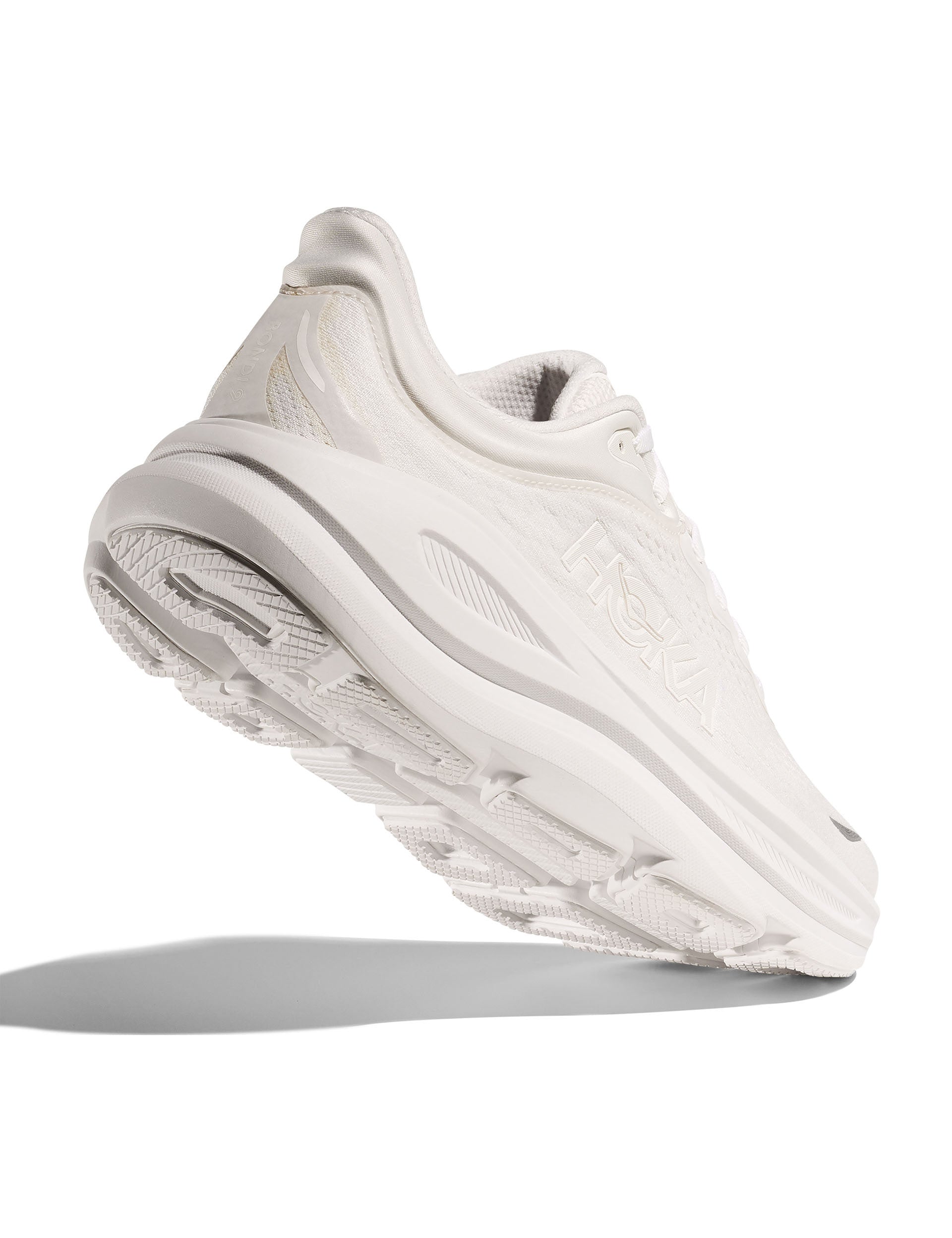 Hoka Bondi 9 Running Shoes for Women - White (1162012) | Cushioned Comfort for Long Distance Running & Walking | Perfect for Road Running, Jogging & Daily Wear
