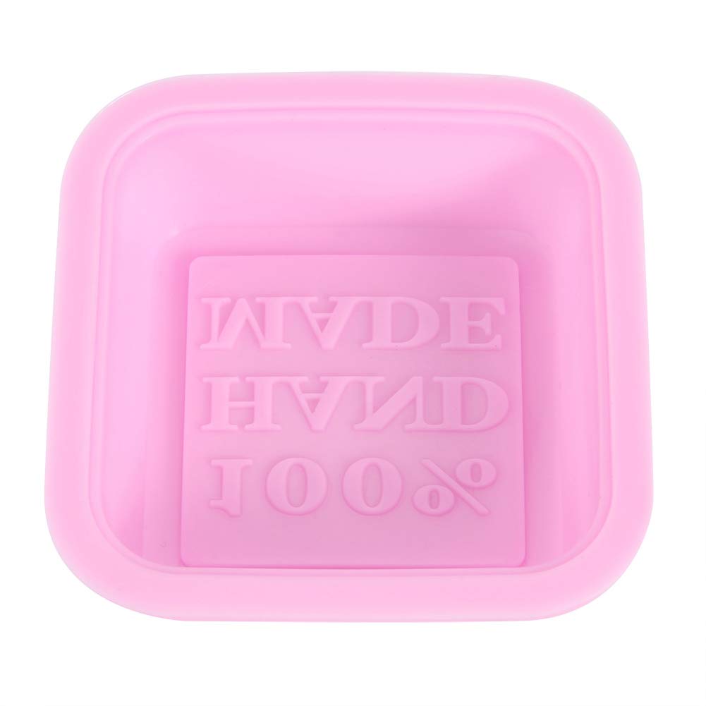 5PCS Silicone Soap Molds - Square DIY Handmade Soap Bar Molds for Baby Soap, Resin Art, Bath Bombs (2.7x2.7x0.8in, Pink) - Perfect for Home Crafting, Gift Making & Spa Day Creations