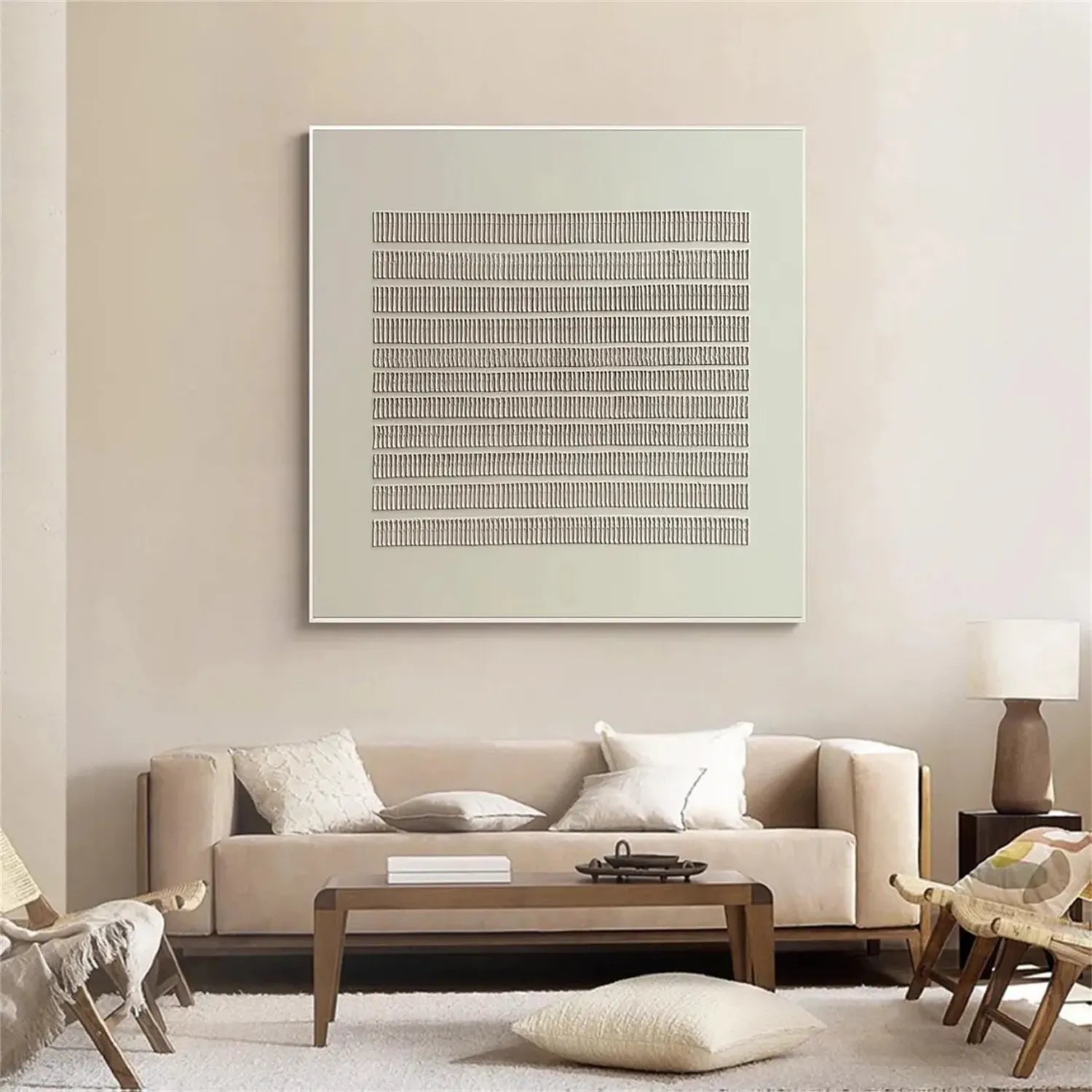 Abstract Tranquility Art Painting - Modern Canvas Wall Decor for Living Room, Bedroom & Office - Handmade Contemporary Artwork #WS190