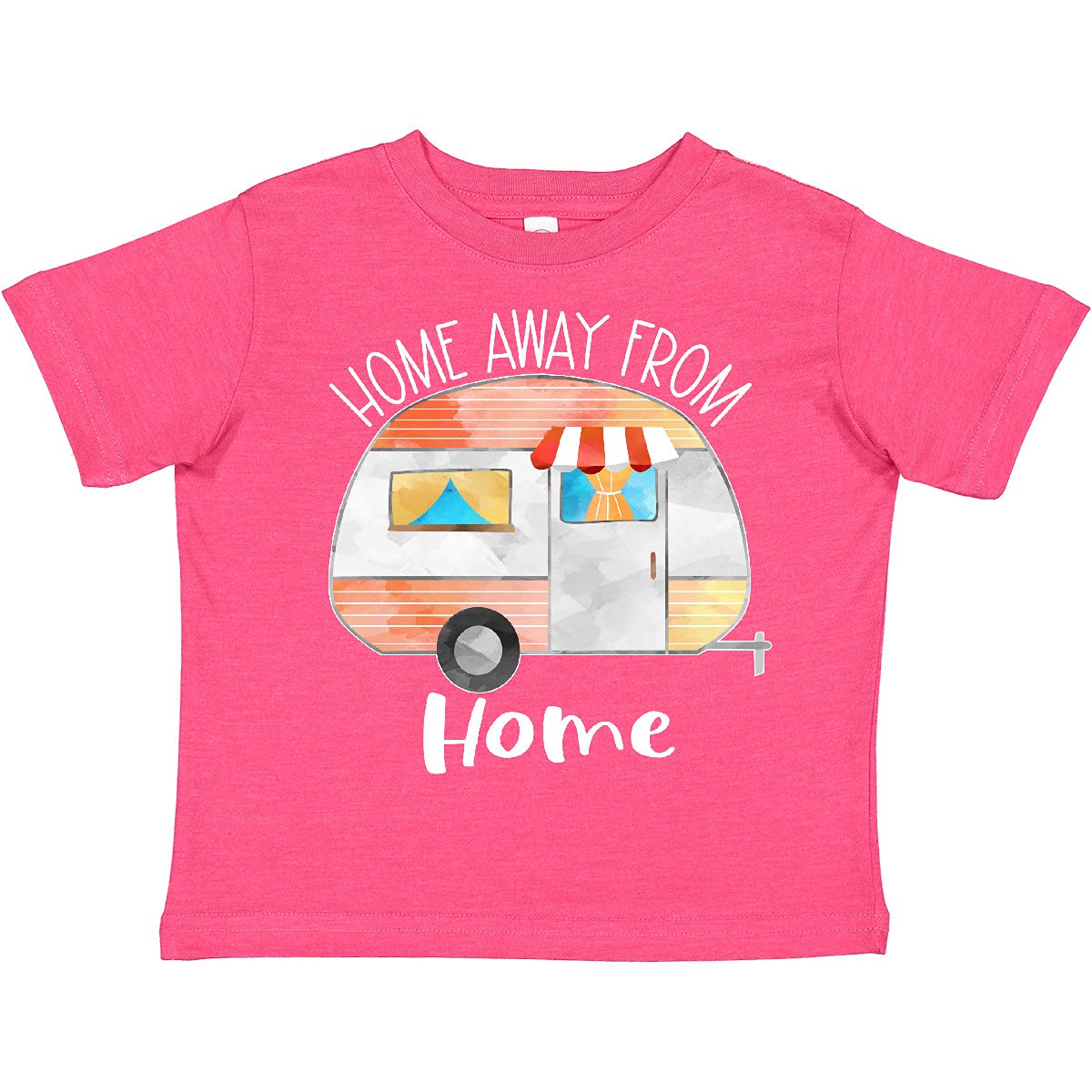 Inktastic Home Away from Home Orange Camper Toddler T-Shirt - Cute Camping Themed Shirt for Kids, Perfect for Outdoor Adventures & Family Trips