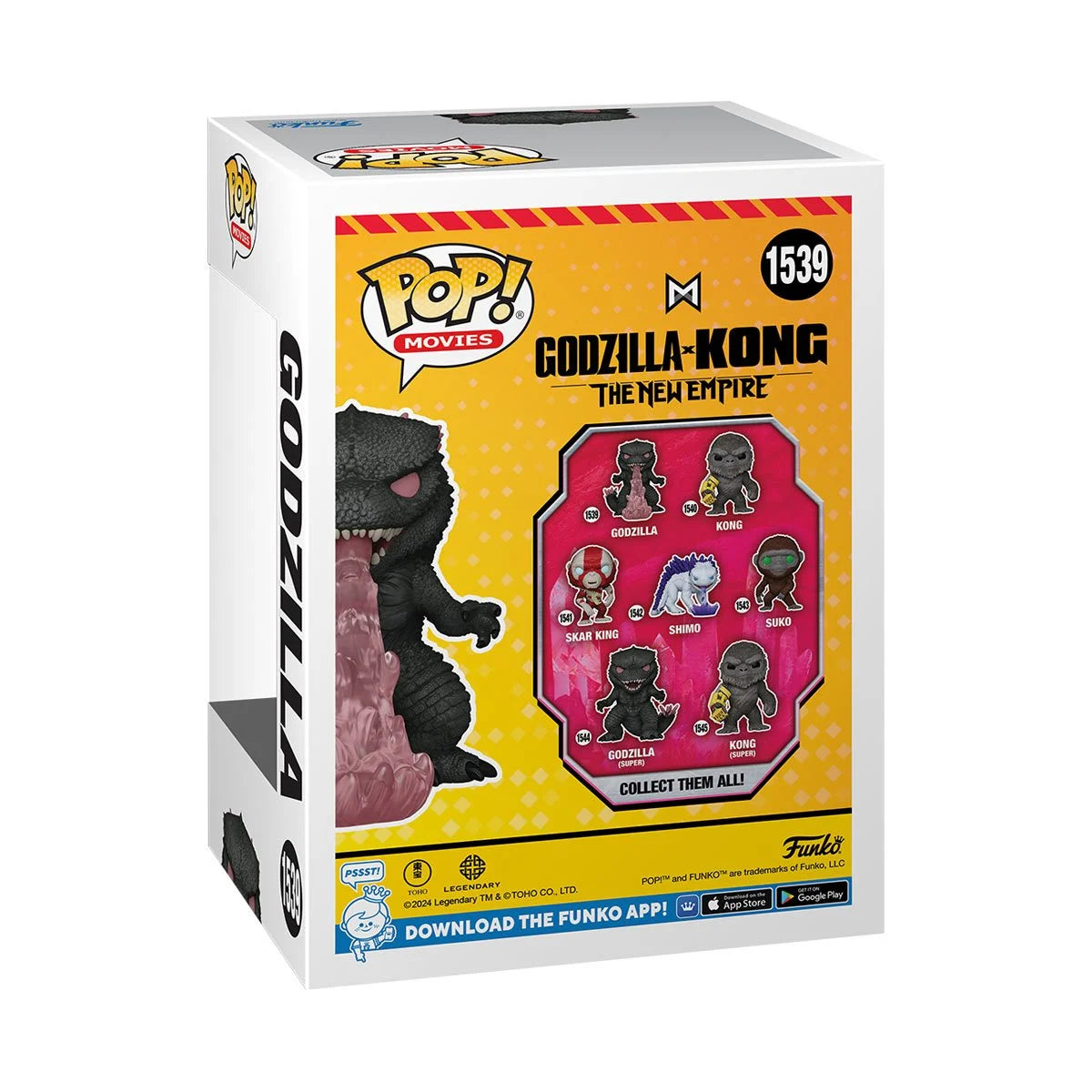 Godzilla x Kong: The New Empire - Godzilla with Heat Ray Funko Pop! Vinyl Figure #1539 | Collectible Movie Toy for Fans & Gift for Pop Culture Enthusiasts | Display for Home, Office, or Game Room Decor