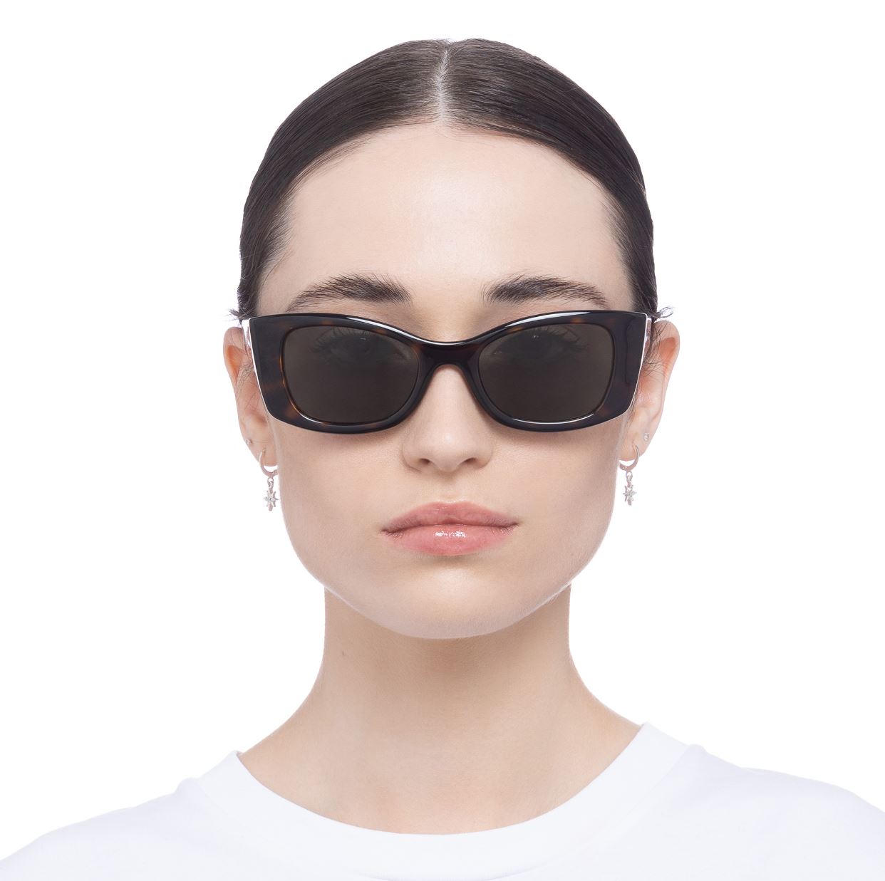 SL SL593 Havana Sun Acetate Sunglasses - Classic Retro Style for Men & Women - Perfect for Beach, Driving & Outdoor Activities