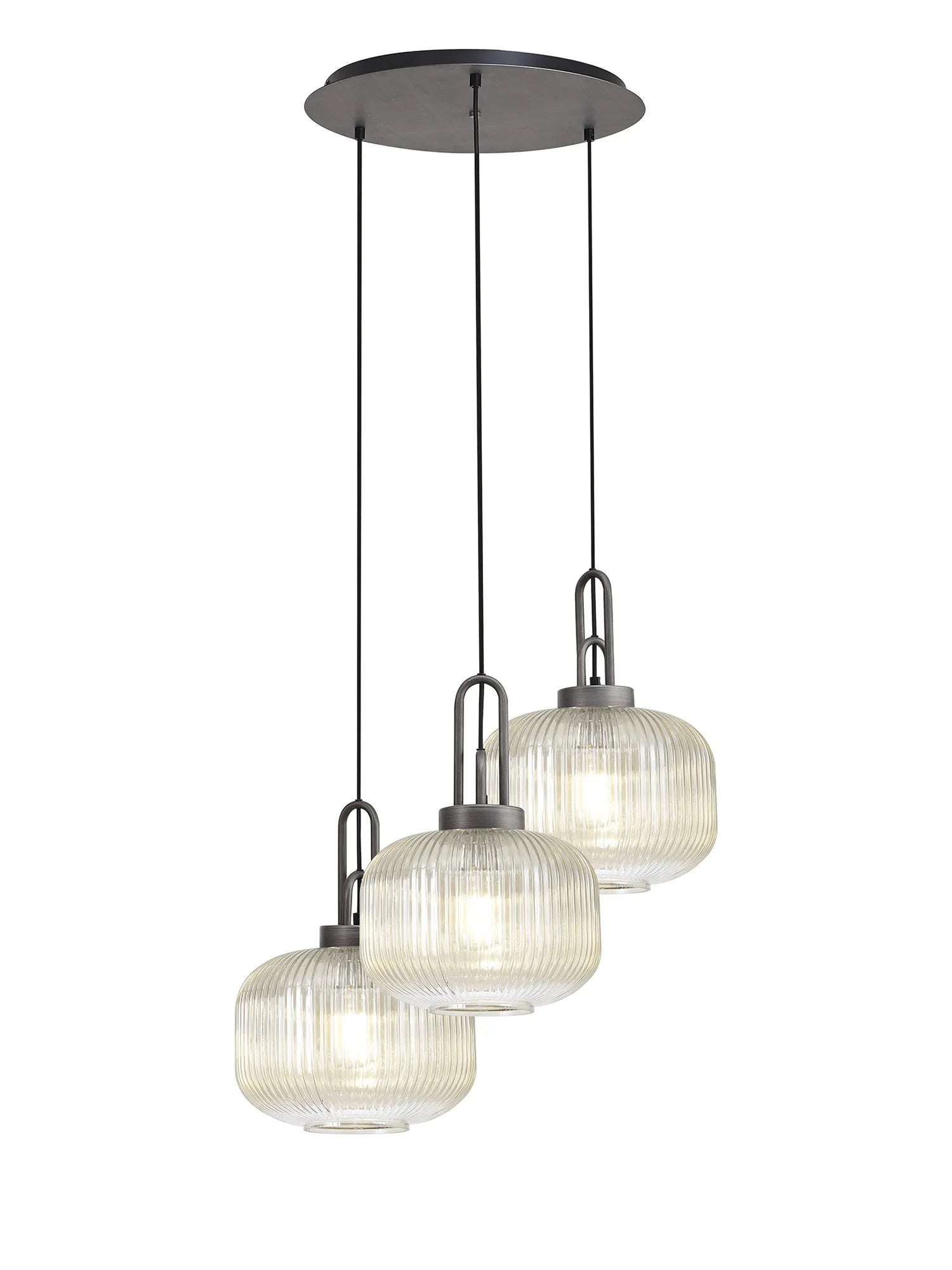 Stylish Cadiz 3-Light Cluster Pendant - Modern Ceiling Lighting Fixture for Dining Room, Kitchen Island & Living Room Decor