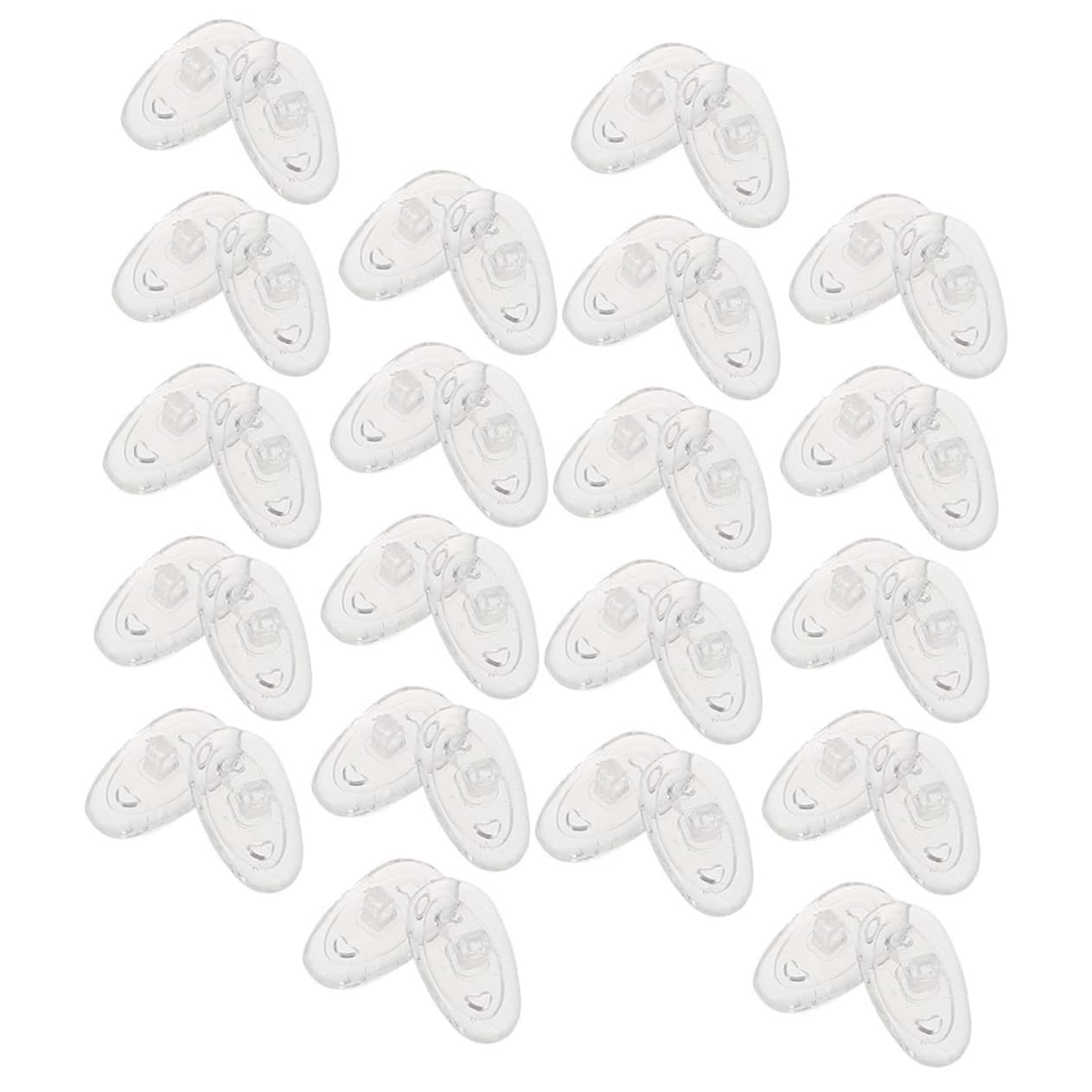 GLEAVI Silicone Nose Bridge Pads for Glasses - 20 Pairs, Comfortable Anti-Slip Nose Pads for Plastic Frame Glasses & Sunglasses - Perfect for Reading, Driving, and Outdoor Activities