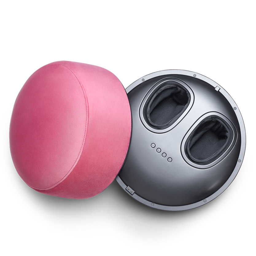 B8 Electric Foot Massager with Heat & Shiatsu Therapy - Includes Free B9 Adjustable Stool for Home & Office Relaxation
