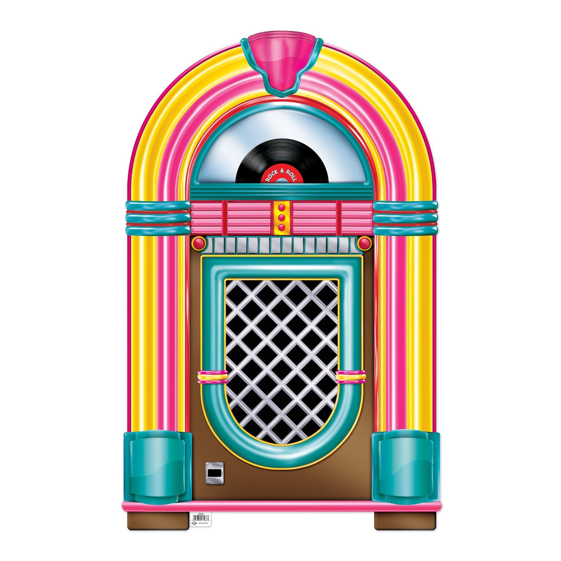 12 Pack Beistle Jukebox Party Cutout Decorations - Retro Diner Theme Party Supplies for 50s, 60s Themed Events, Birthday & Wedding Decor