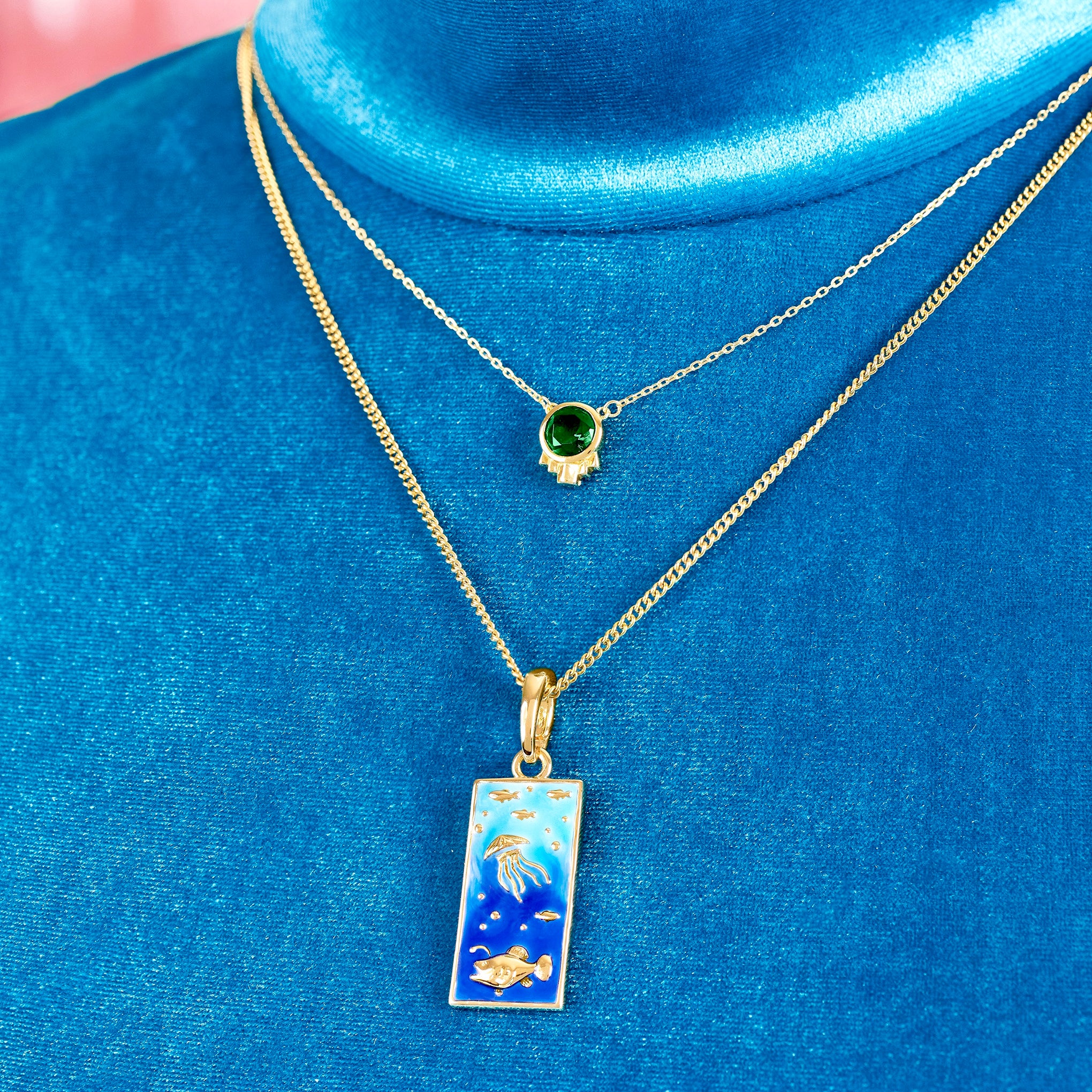 Deep Sea Charm Necklace - Elegant Ocean-Inspired Jewelry for Women | Perfect for Beach Vacations, Weddings & Everyday Wear