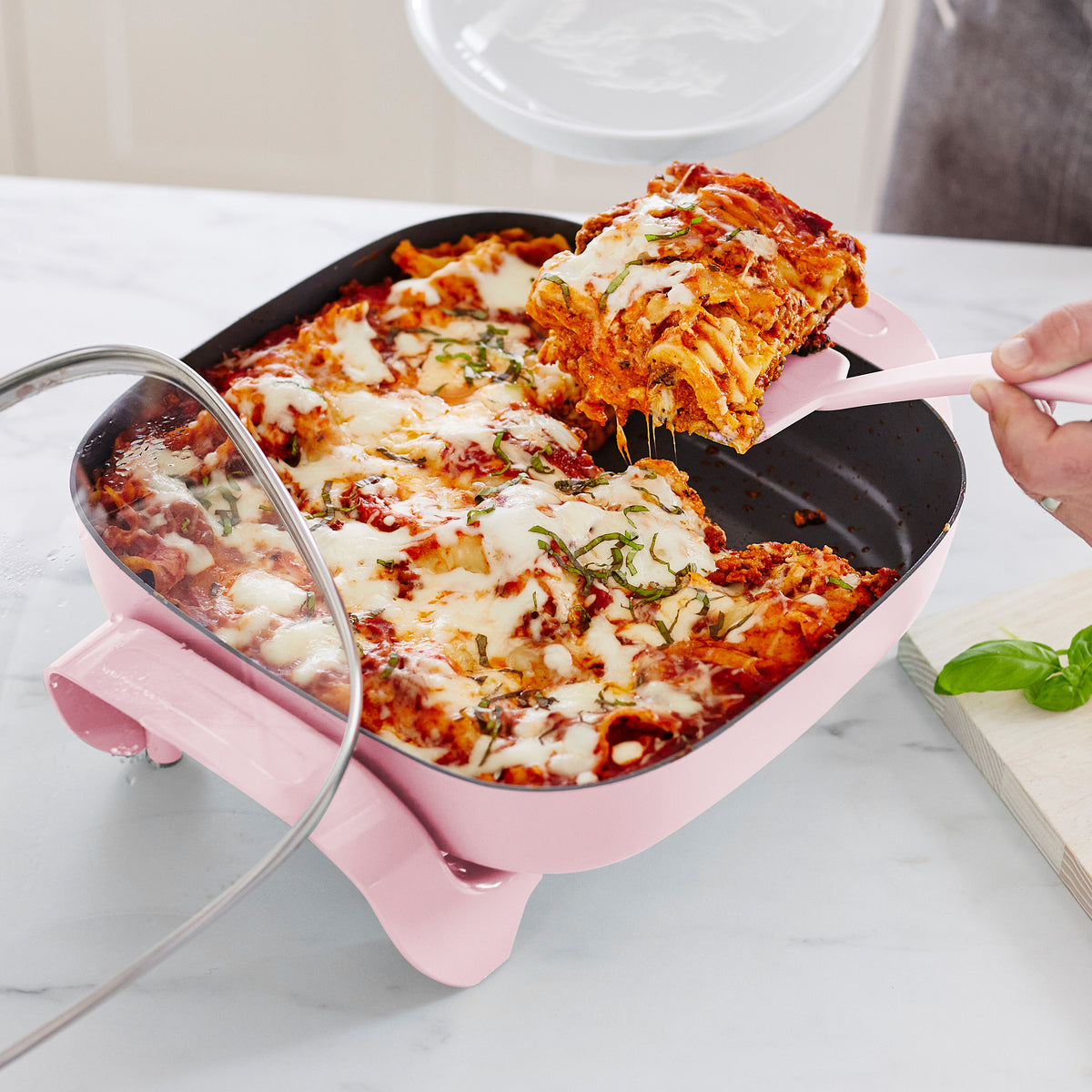 GreenLife Electric Skillet - Non-Stick Pink Ceramic Frying Pan with Adjustable Temperature Control | Perfect for Pancakes, Eggs & Family Breakfast Cooking