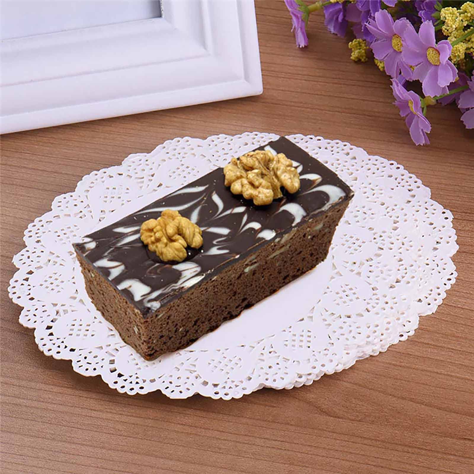 ZOOYOO 100PCS White Lace Paper Doilies - 12 Inch Round Disposable Placemats for Cakes, Desserts, Table Decorations - Perfect for Wedding, Party, Tea Time & Food Display