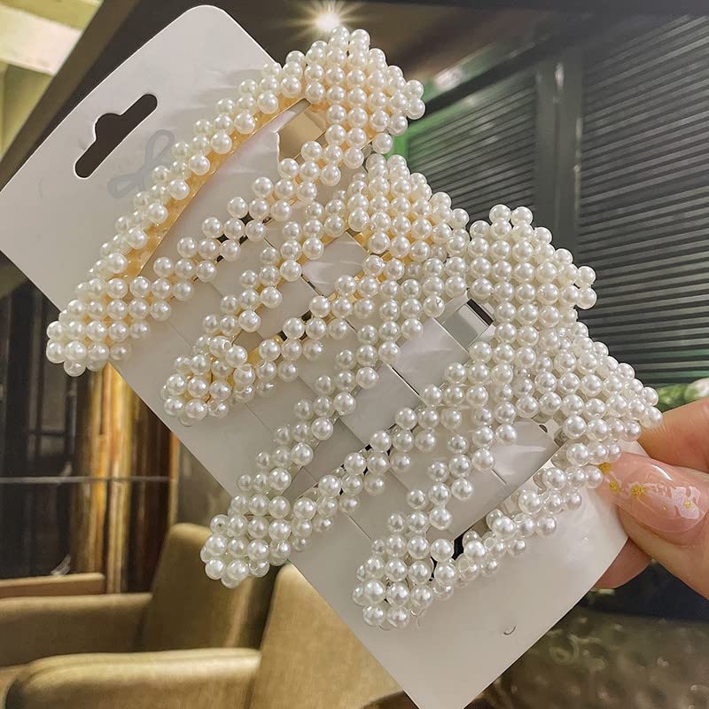 Geometric Hair Clips for Women - Korean Style Pearl Barrettes, Fashion Hair Grips & Hair Accessories Set (Color: Set 29) - Perfect for Weddings, Parties & Everyday Styling