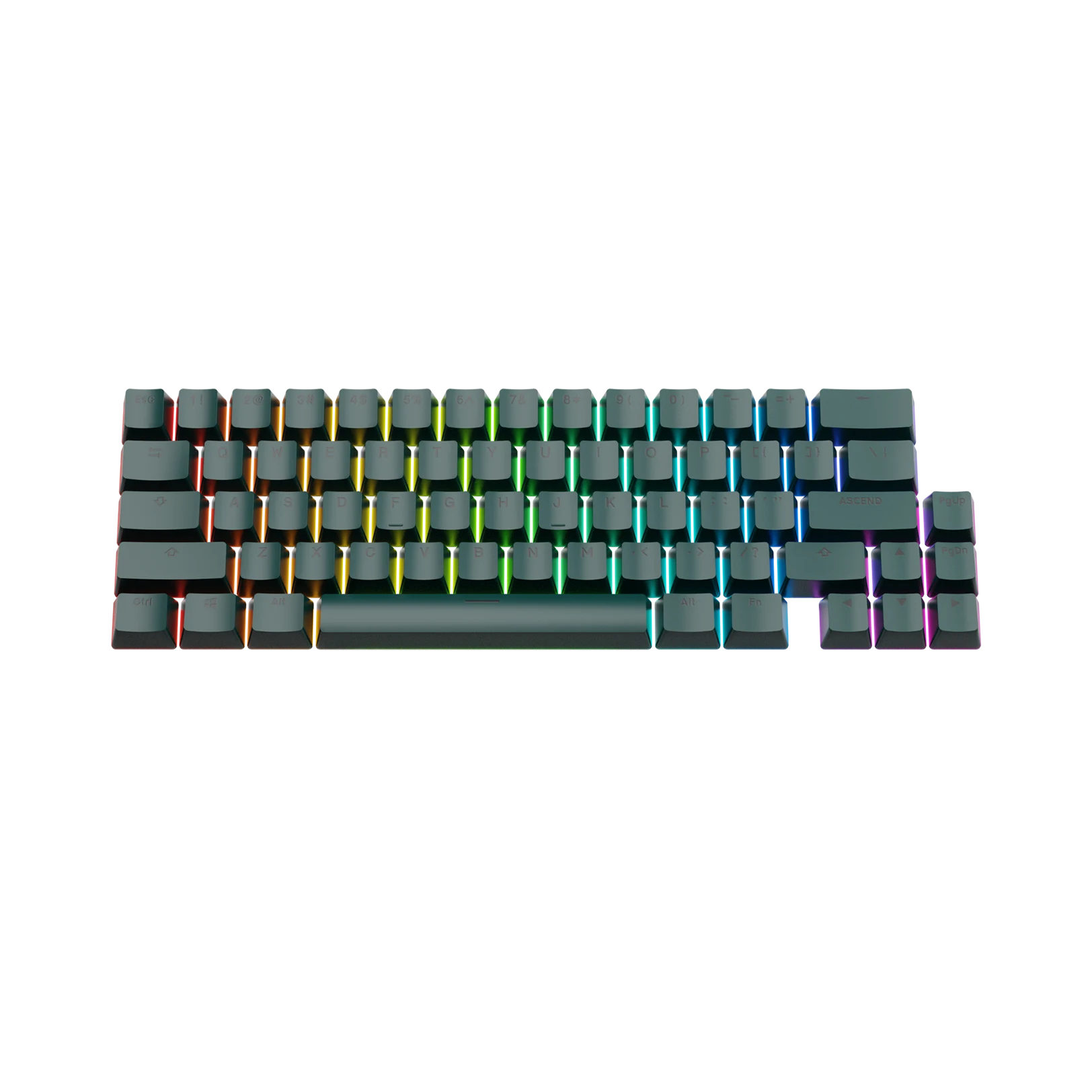 Custom Keycaps for Mechanical Keyboards - Totem Green Design - Durable PBT Material - Perfect for Gaming, Typing & Office Use