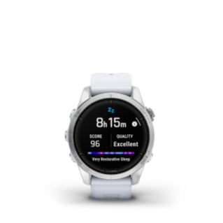 Garmin Epix Pro (Gen 2) Smartwatch - 42mm Silver Stainless Steel Case with Whitestone Band | GPS, Heart Rate Monitor, Sports & Fitness Tracking | Perfect for Running, Hiking & Outdoor Adventures