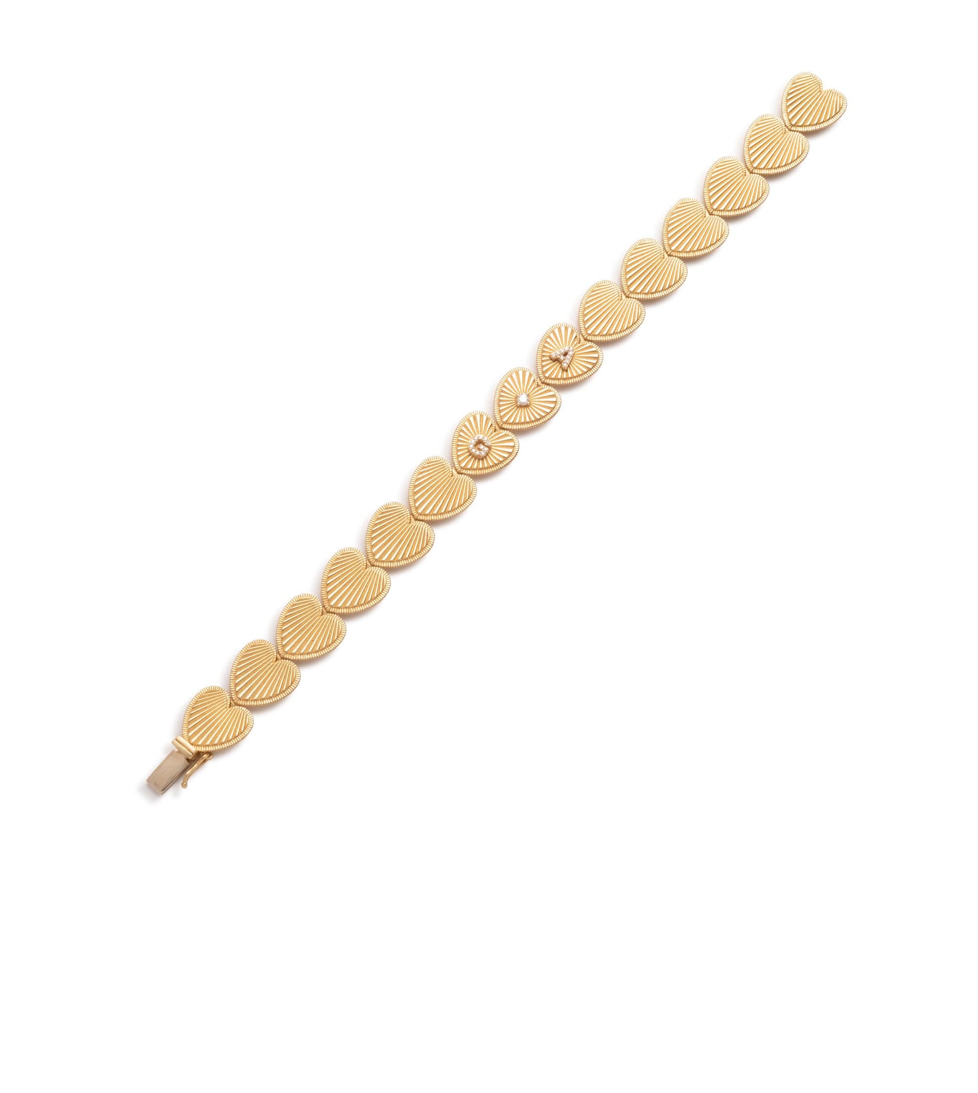 Custom Heart Token Pave Block Bracelet - Elegant Love Jewelry for Women, Perfect for Valentine's Day, Anniversary & Romantic Gifts | Ideal for Date Nights, Proposals & Special Occasions