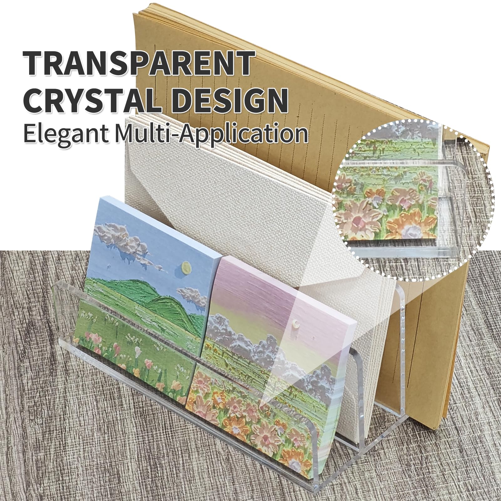Clear Acrylic Mail Sorter with 3 Compartments - Desktop Letter Organizer for Bills, Envelopes & Documents | Perfect for Office, Home & School Organization | Space-Saving Desk Accessory for Paper Management