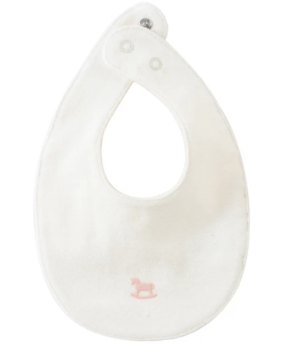 KIPP Rocking Horse Terry Bib - Soft Cotton Baby Drool Bibs for Boys & Girls - Perfect for Feeding, Teething, and Playtime