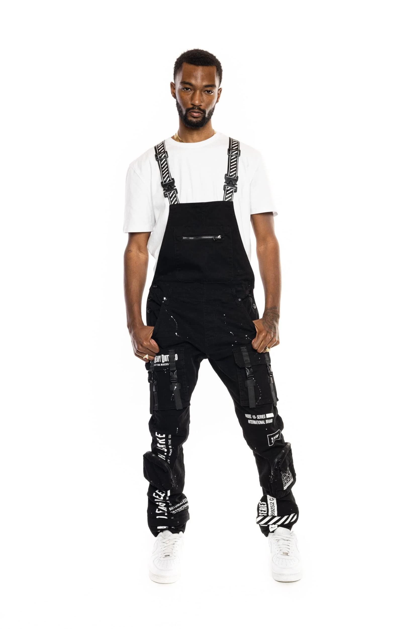 Smoke Rise Men's Overalls - Durable Work Overalls for Men, Comfortable Denim Bib Overalls with Adjustable Straps - Perfect for Construction, Farming, and Outdoor Work
