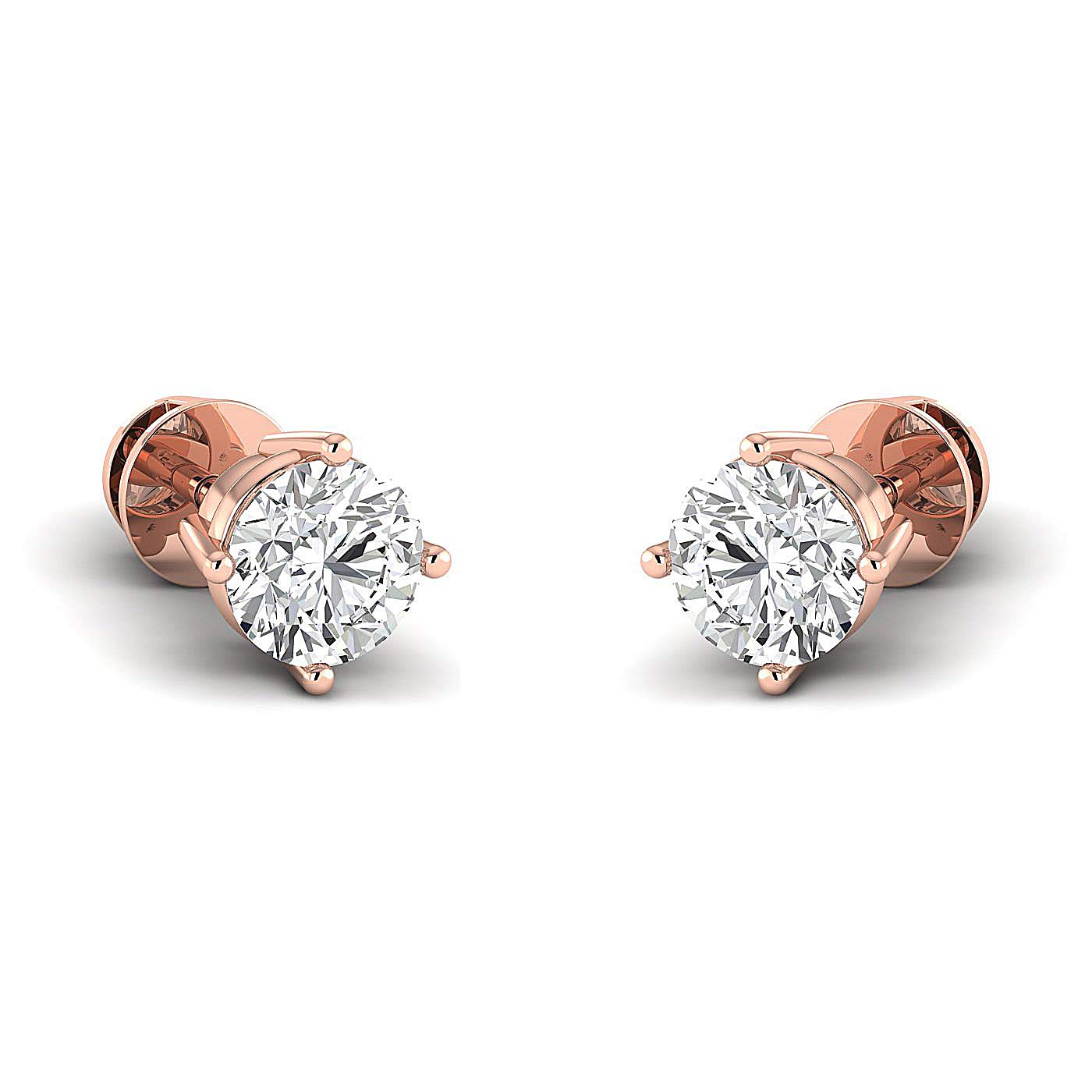 0.30 to 4 Carat Lab Created Diamond Stud Earrings - Round Brilliant Cut, SI-FG Clarity | 100% Pure Diamond Jewelry for Women | Perfect Gift for Anniversary, Wedding & Special Occasions