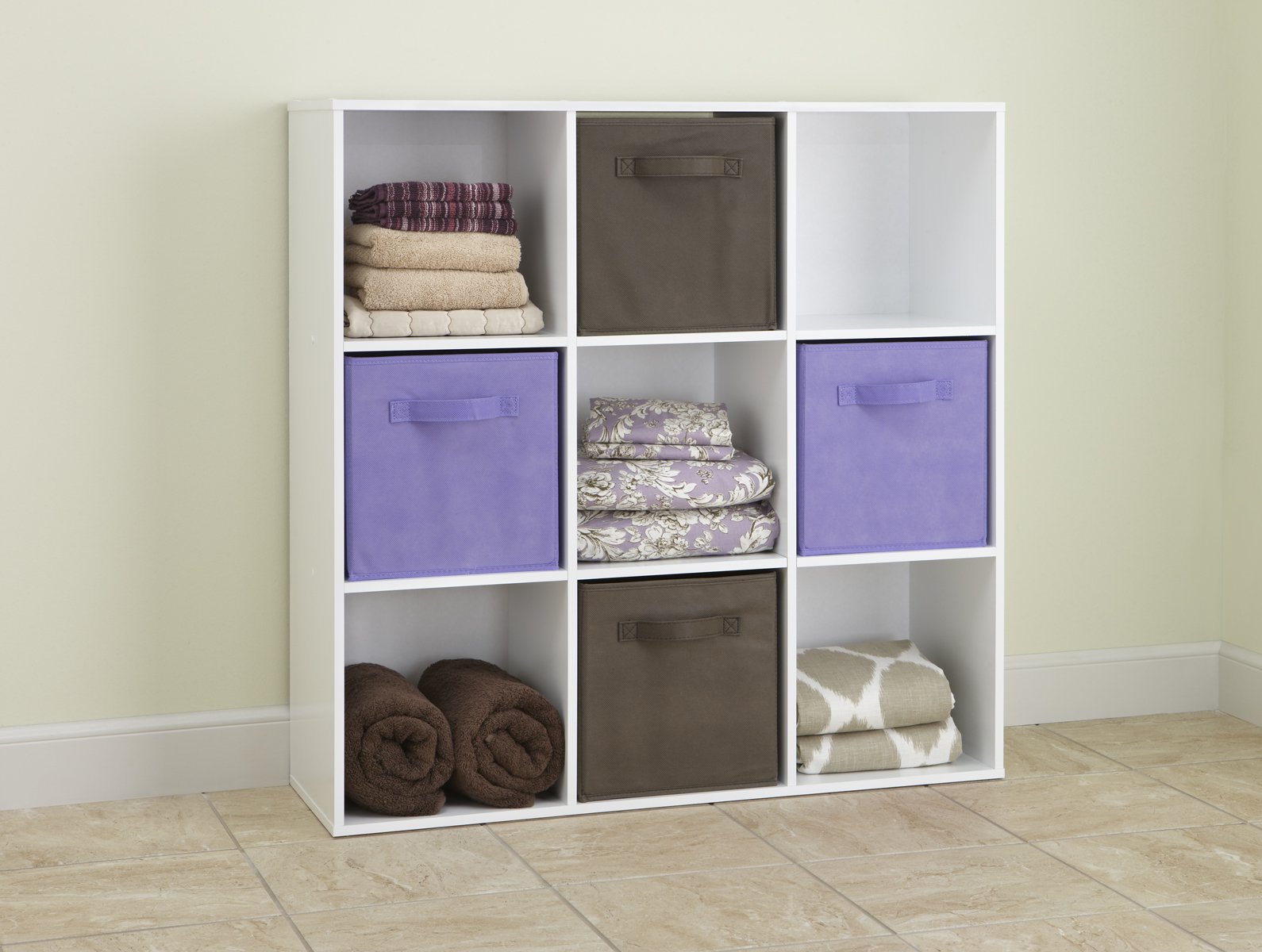 ClosetMaid 9-Cube Stackable Bookcase Shelf Organizer - White Laminated Wood Storage for Home & Office | Perfect for Books, Toys, and Display Decor