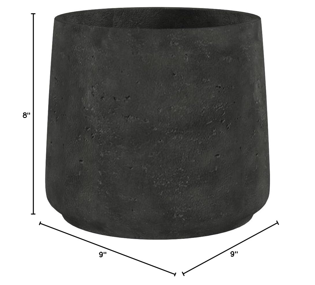 Black Washed Fiberstone Planter - 8