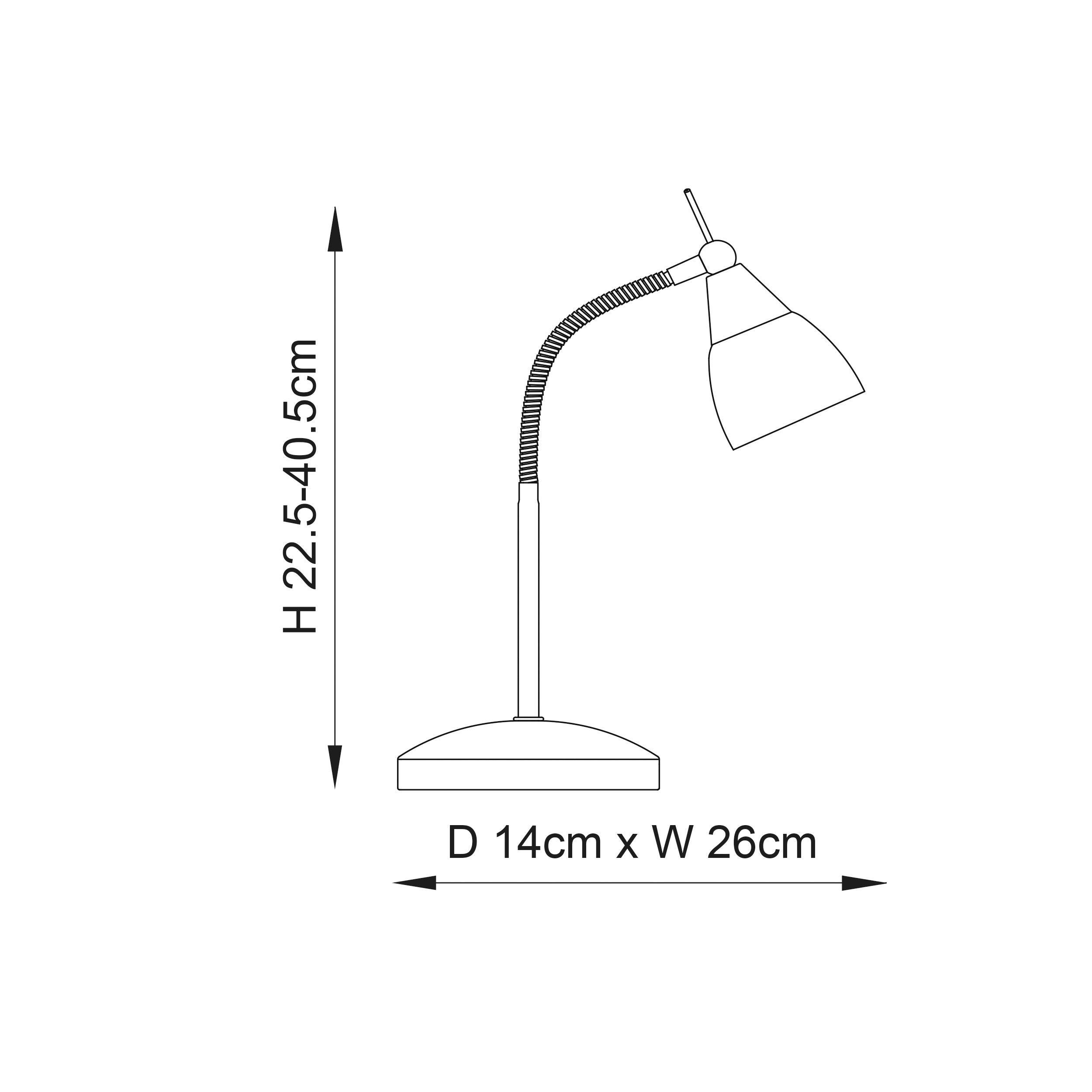 Endon Range Satin Chrome & White Glass Table Lamp - Modern Bedside Lighting for Bedroom, Living Room, or Office Decor