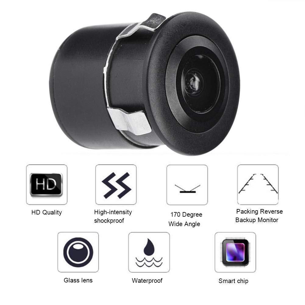 HD 1080P Wired Security Camera - 170° Wide Angle Mini CCTV Camera for Car, Home & Office Surveillance - Indoor/Outdoor Night Vision Monitoring System