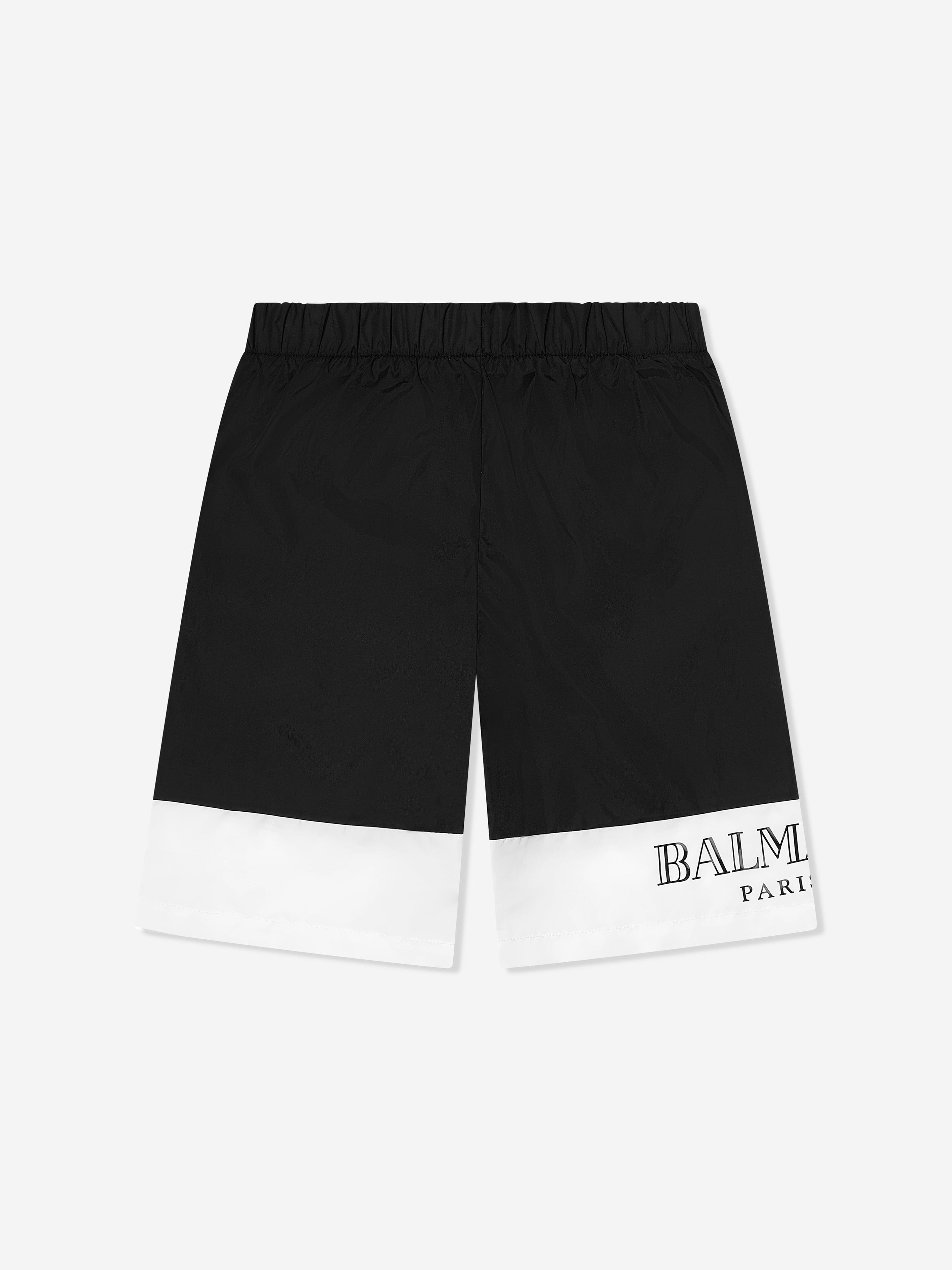 Balmain Boys Logo Swim Shorts for Kids - Black Quick-Dry Swim Trunks for Beach, Pool & Summer Vacations