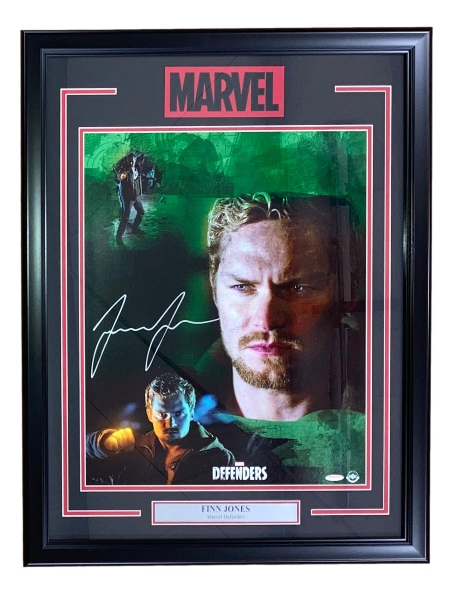 Finn Jones Signed Framed 16x20 Marvel Defenders Photo - UDA Authenticated Collectible for Marvel Fans & Home Theater Decor