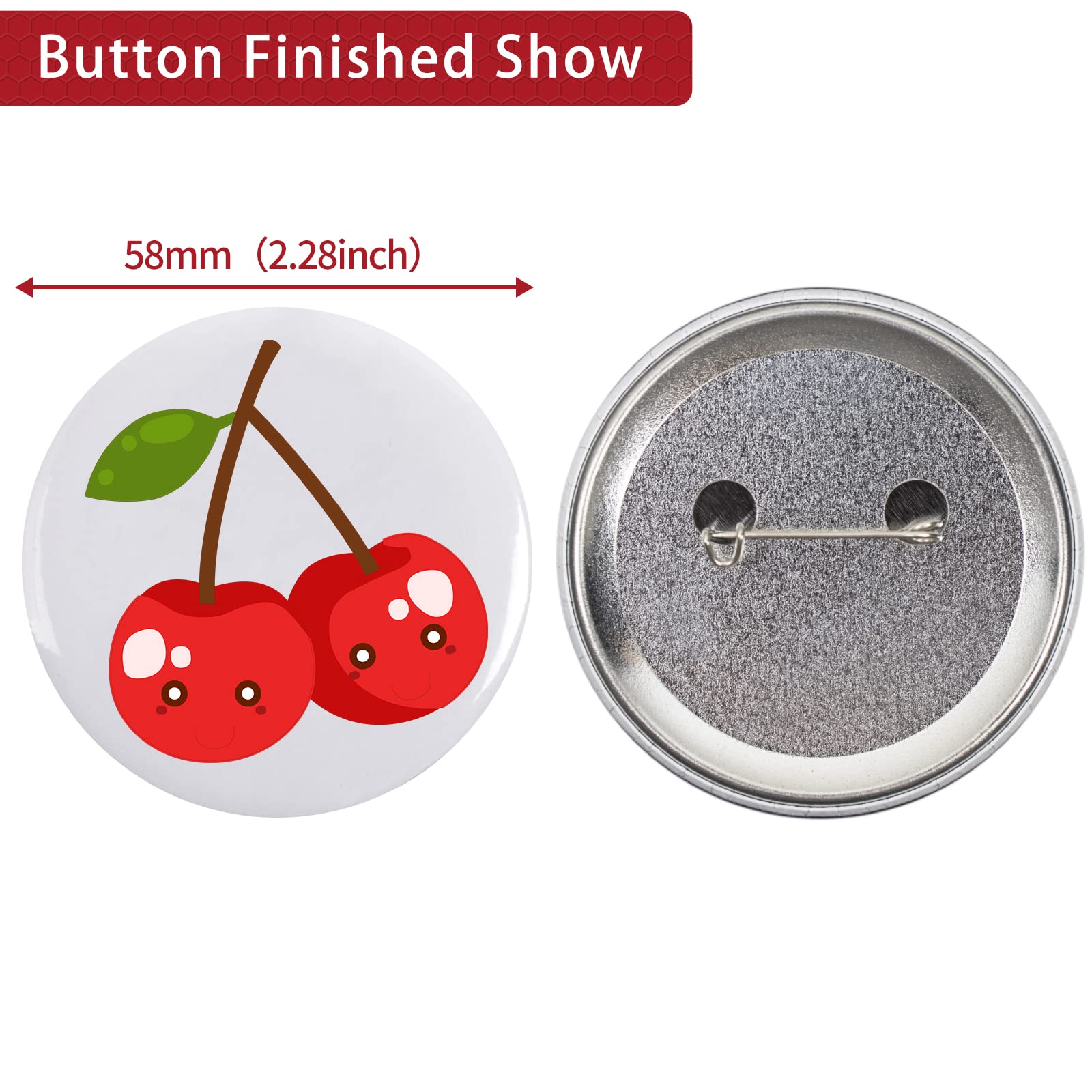 200 Sets Blank Metal Button Supplies for Pin Badge Maker - 58mm (2.28 inch) DIY Button Parts with Blank Paper - Perfect for Custom Pins, DIY Crafts, Promotional Items & Event Giveaways