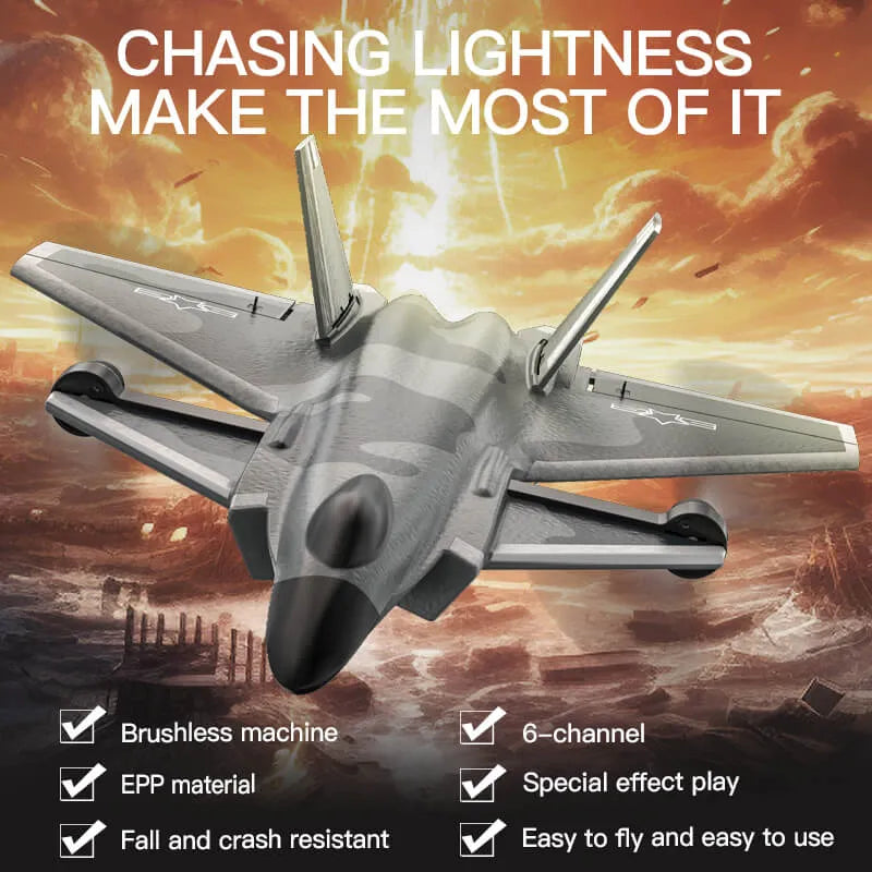**KF700 J-20 Fighter RC Airplane - Ready to Fly (RTF) Remote Control Jet for Adults & Kids - Outdoor & Indoor Flying Fun**