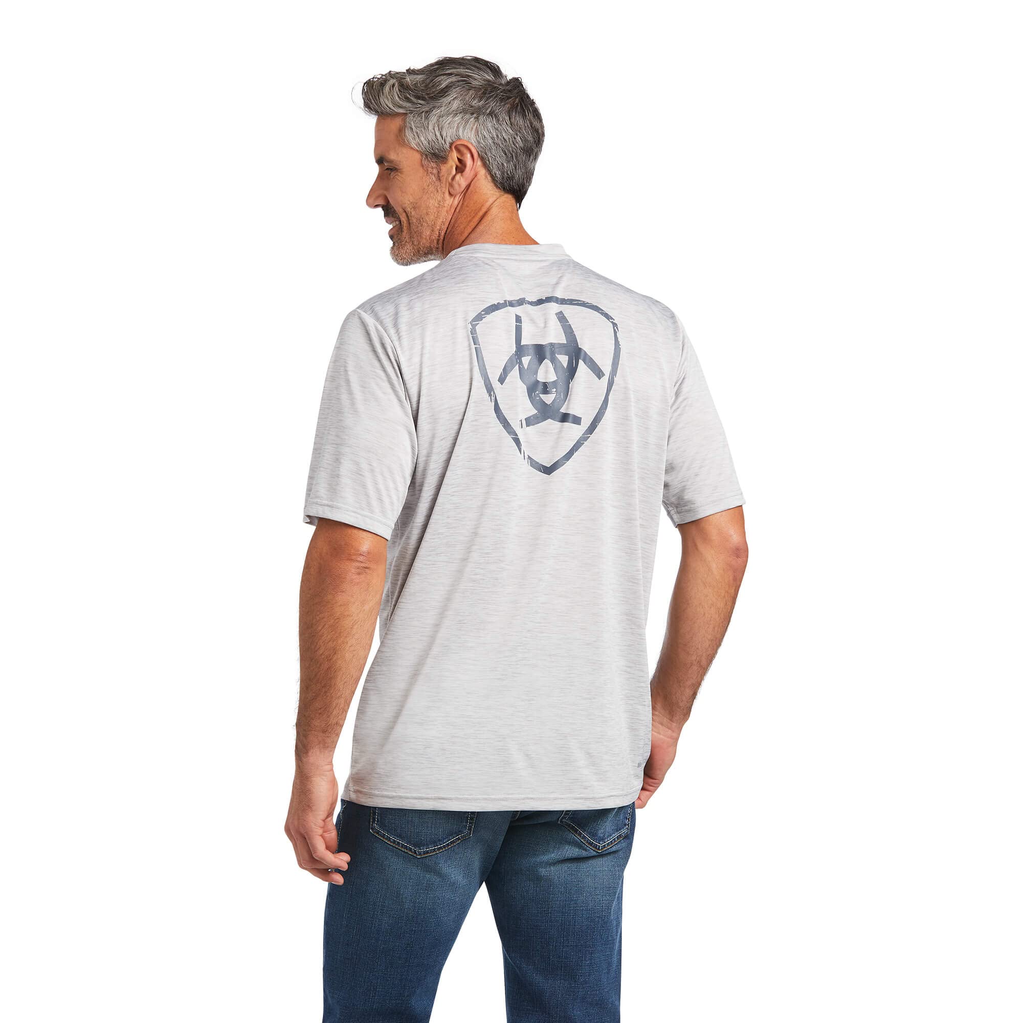 ARIAT Men's Charger Shield Performance T-Shirt - Moisture Wicking, Breathable Workout & Casual Wear for Gym, Running & Outdoor Activities