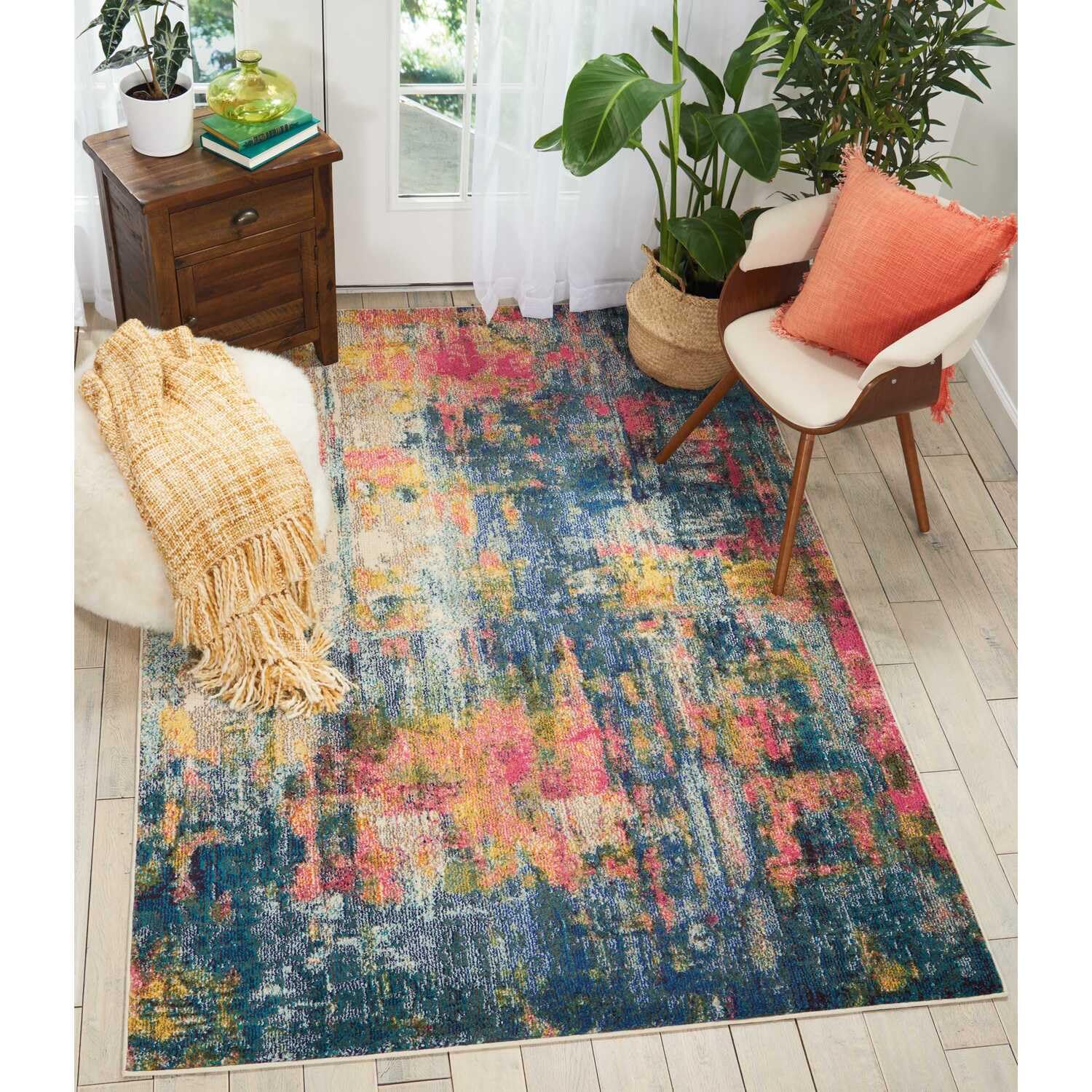 Nourison Celestial Blue/Yellow 5'3