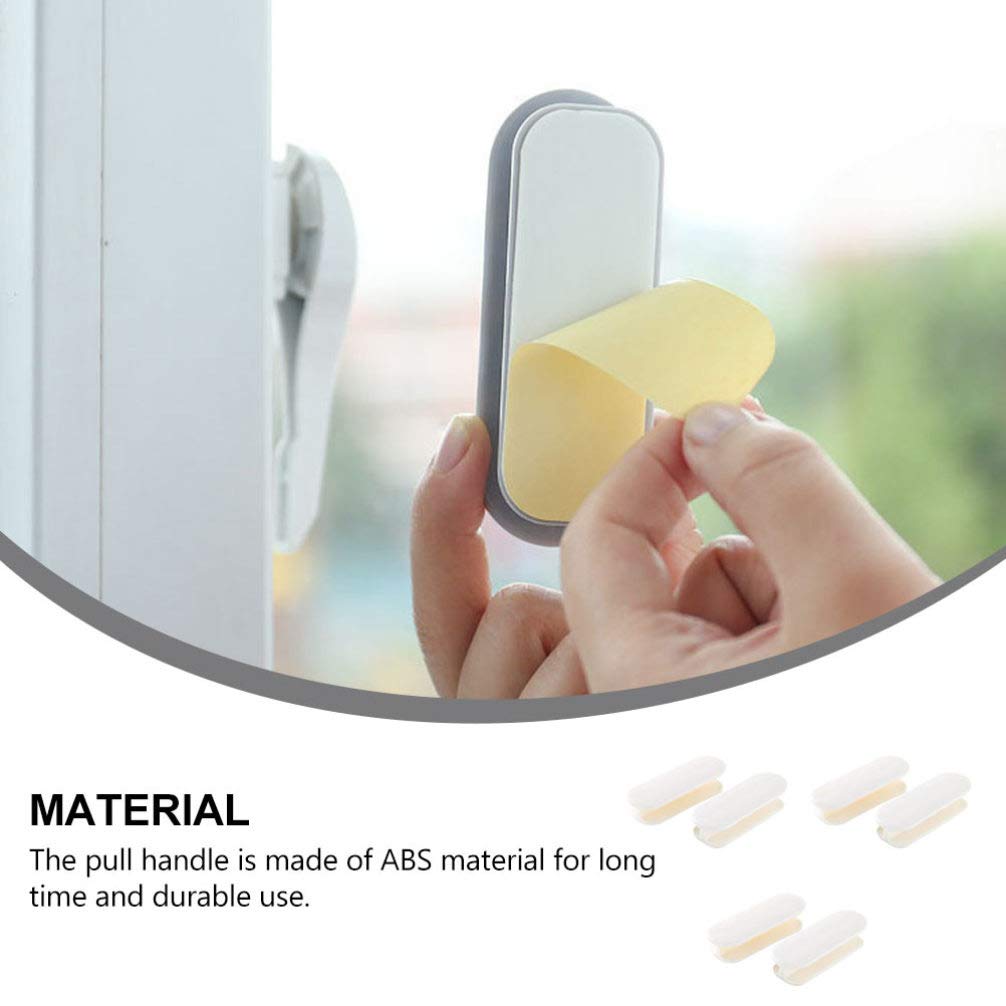 **Cabilock 6-Pack Self-Adhesive Drawer Knobs - No Drill Cabinet Handles, Easy Install Sticker Pulls for Dressers, Cabinets, Windows & Doors - Perfect for Home, Office & DIY Projects**