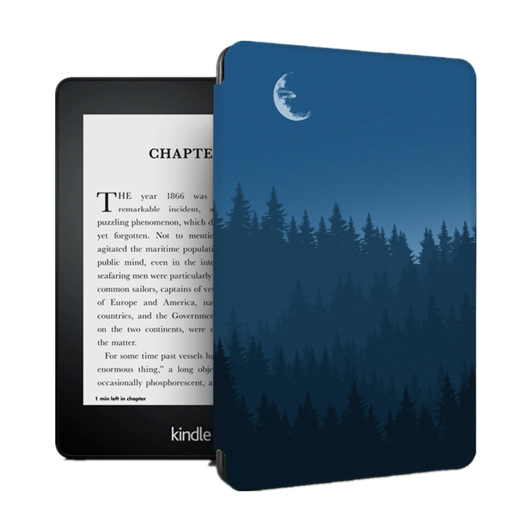 Premium PU Leather Case for Kindle Paperwhite 5th/6th/7th Generation (2012-2015 Models EY21 & DP75SDI) - Auto Sleep/Wake, Lightweight & Splash Proof Cover - Perfect for Reading, Travel & Daily Commute