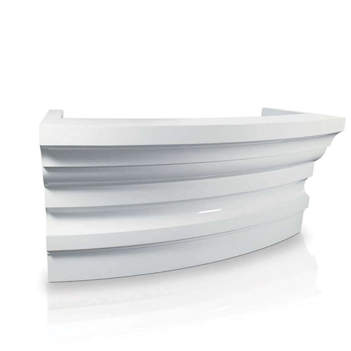 Alzira Curved Salon Reception Desk - Modern Beauty Salon Furniture for Spa & Hair Salon Reception Area - Perfect for Salon Waiting Room & Front Desk