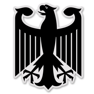 AK Wall Art German Eagle Black Vinyl Sticker - Waterproof Decal for Cars, Phones, Helmets & Walls - Multiple Sizes Available - Perfect for Home Decor, Vehicle Customization & Personal Accessories