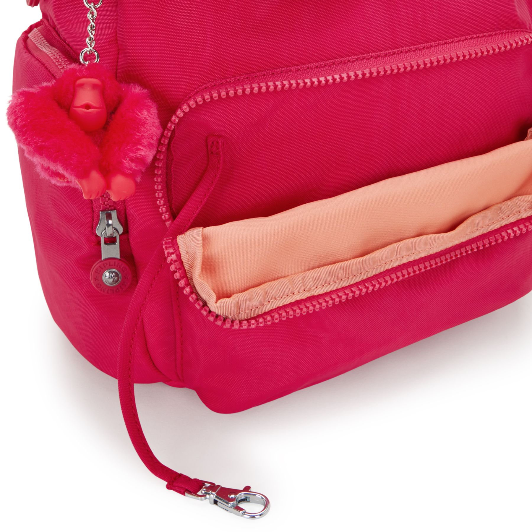 Kipling City Zip Small Backpack for Women - Lightweight Travel Daypack, Water-Resistant Confetti Pink Crossbody Bag - Perfect for Work, School & Commuting