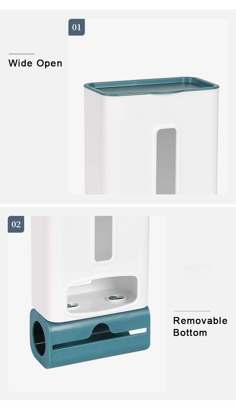 Eco-Friendly Plastic Bag Holder & Dispenser - Wall Mount Kitchen Garbage Bag Storage Organizer for Grocery Bags (Light Blue) | Perfect for Pantry, Laundry Room & Under Sink Organization