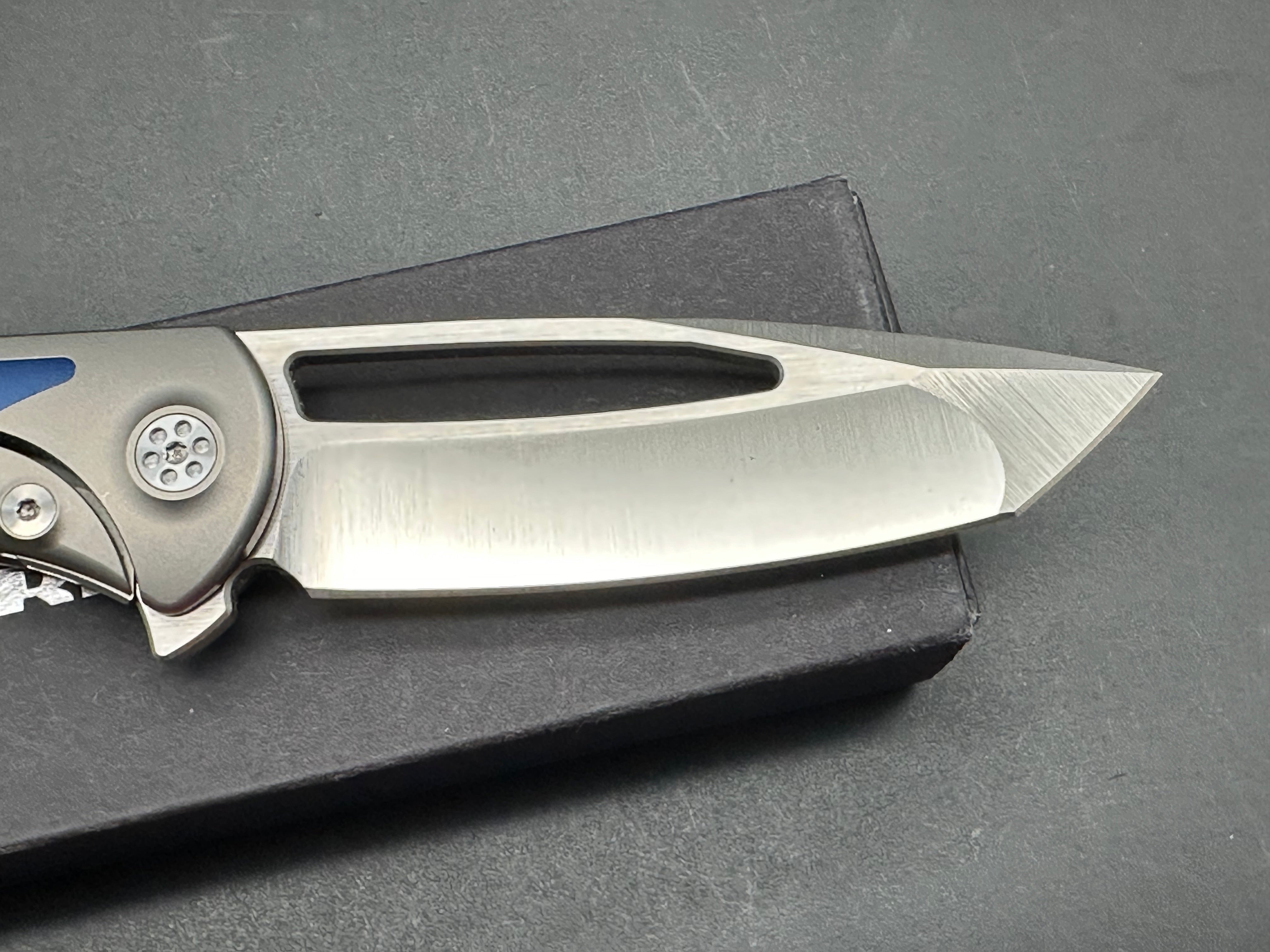 Sharp By Design Apex Titanium Folding Knife with S90V Steel Blade - EDC, Outdoor Survival, Camping & Tactical Use